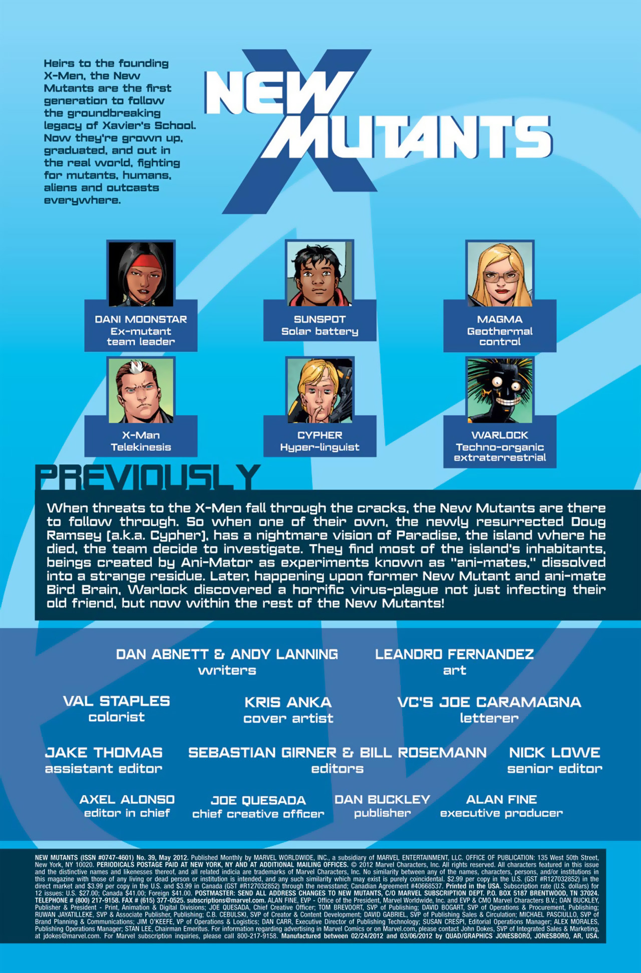 Read online New Mutants (2009) comic -  Issue #39 - 2