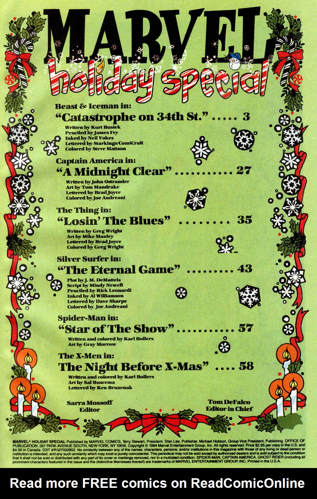 Read online Marvel Holiday Special (1991) comic -  Issue #1994 - 2