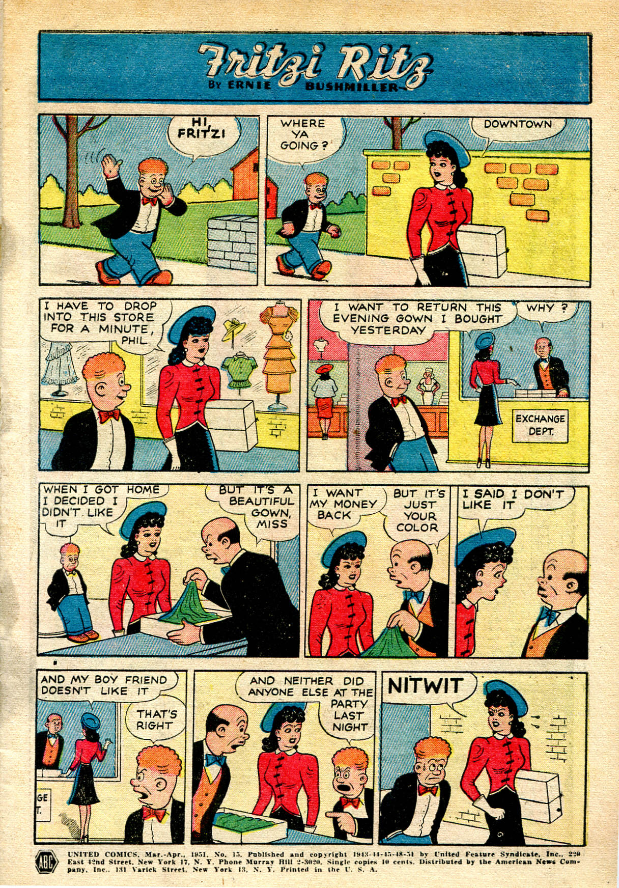 Read online United Comics comic -  Issue #15 - 4