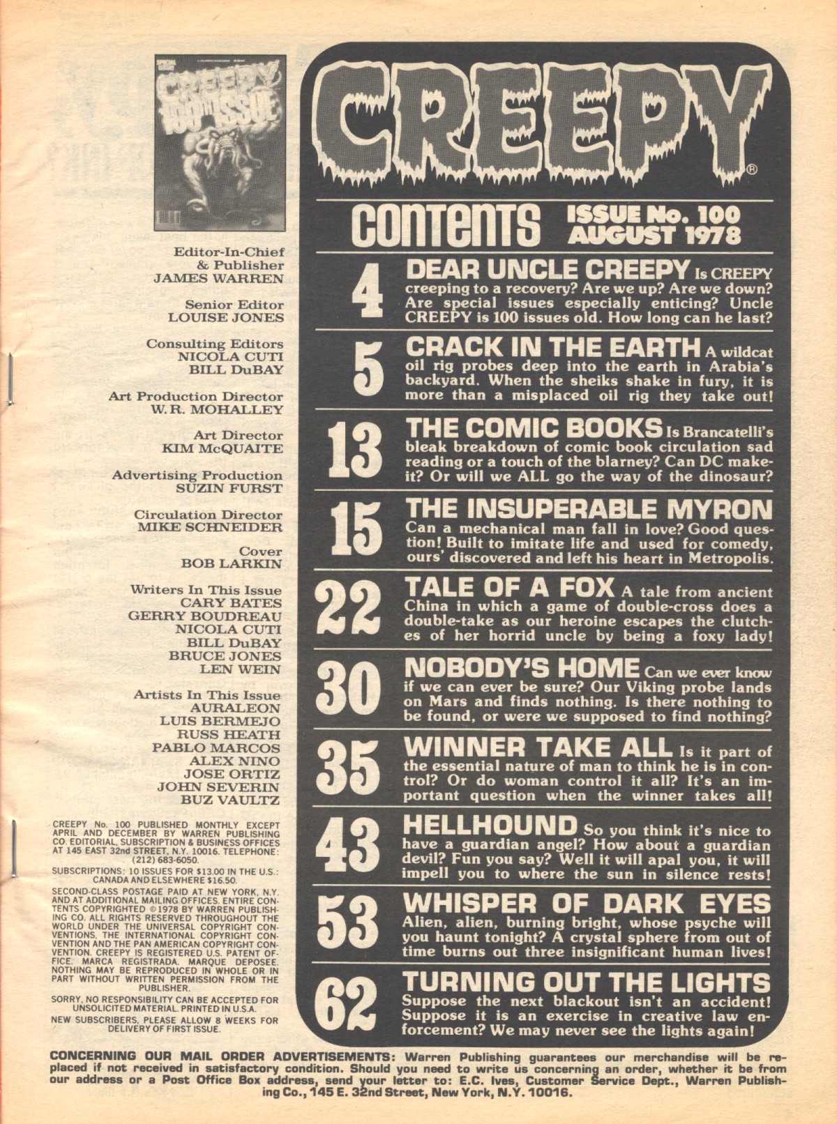 Creepy (1964) Issue #100 #100 - English 3