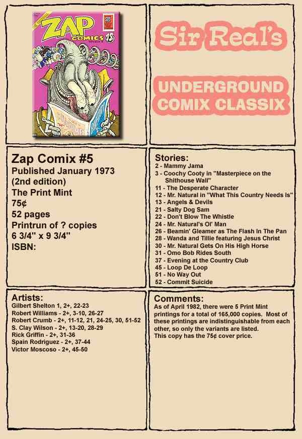 Read online Zap Comix comic -  Issue #6 - 52