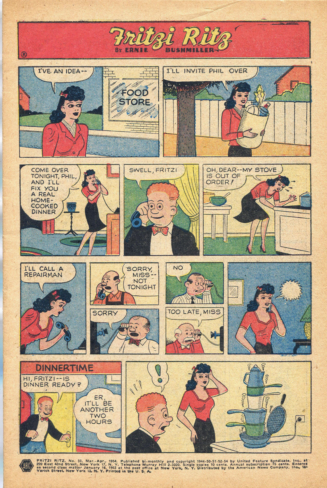 Read online Fritzi Ritz (1953) comic -  Issue #33 - 3