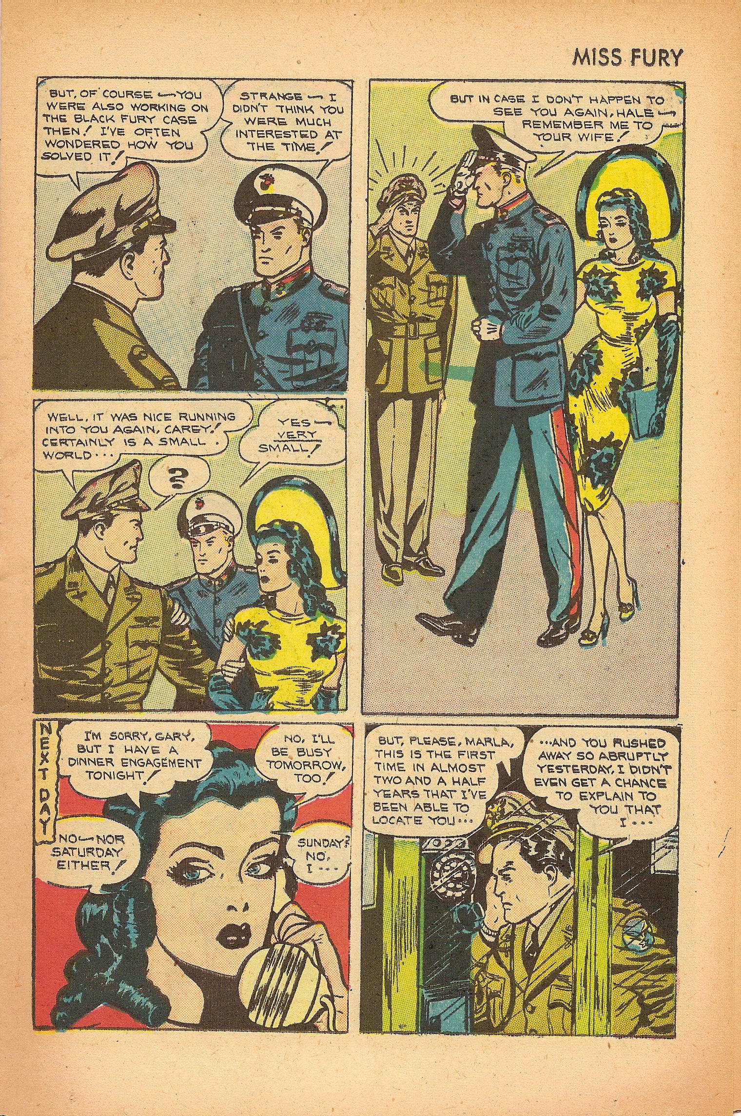 Read online Miss Fury (1942) comic -  Issue #7 - 11