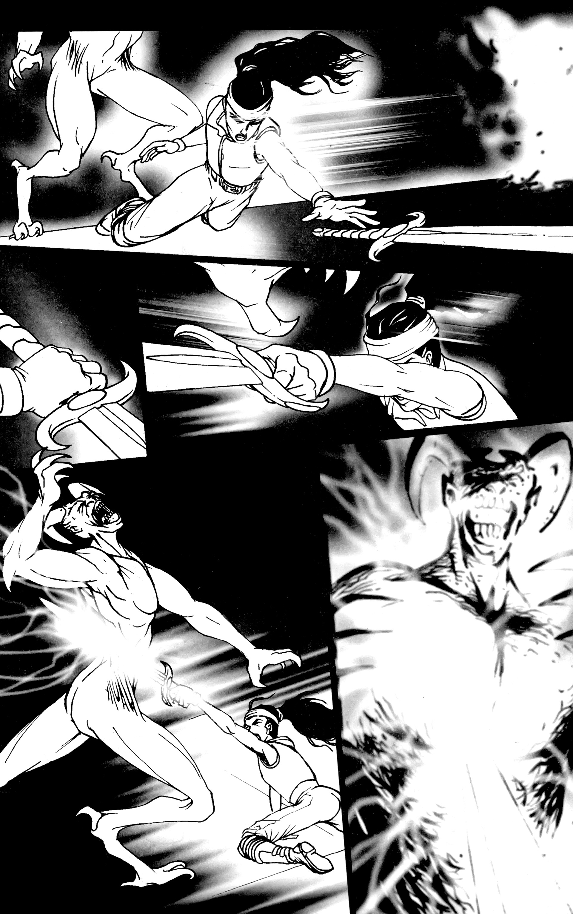 Read online Warrior Nun: Black & White comic -  Issue #20 - 23