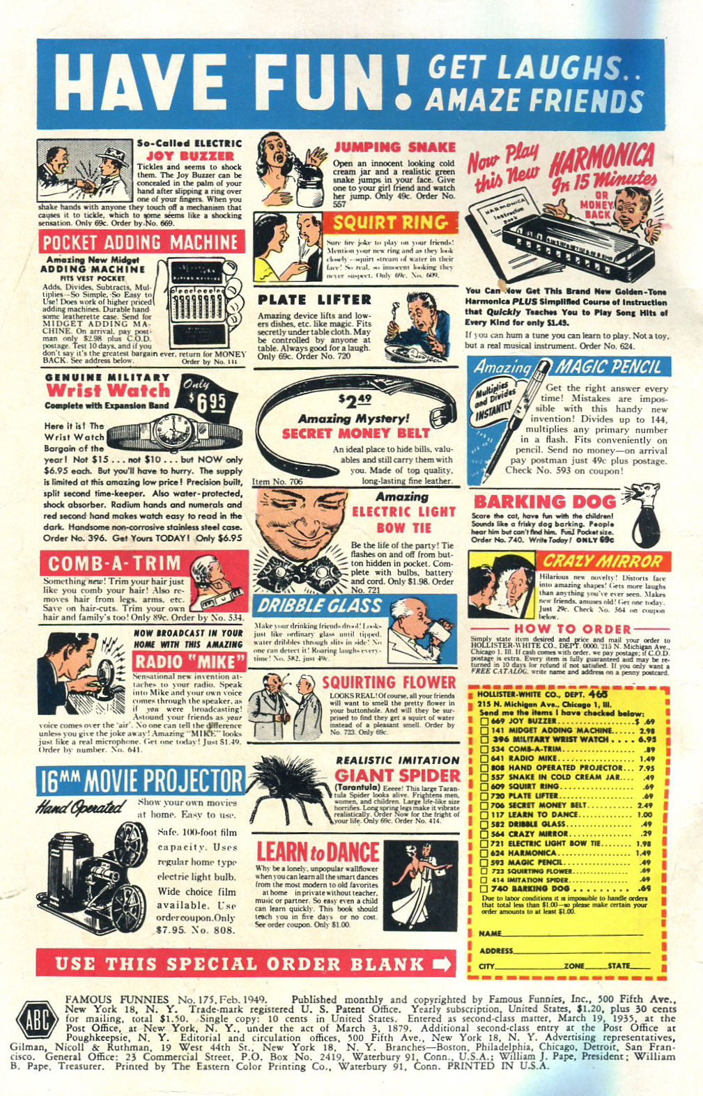 Read online Famous Funnies comic -  Issue #175 - 2