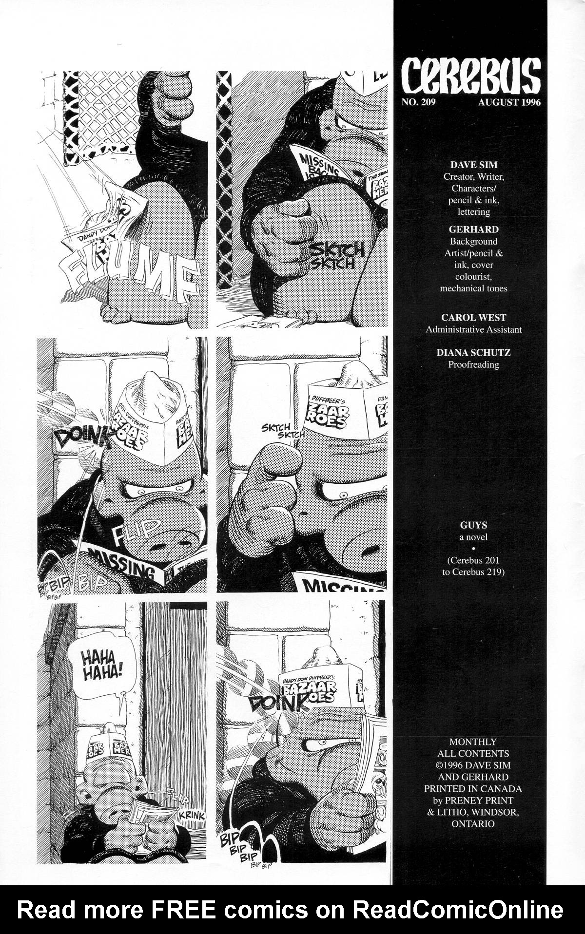 Read online Cerebus comic -  Issue #209 - 2