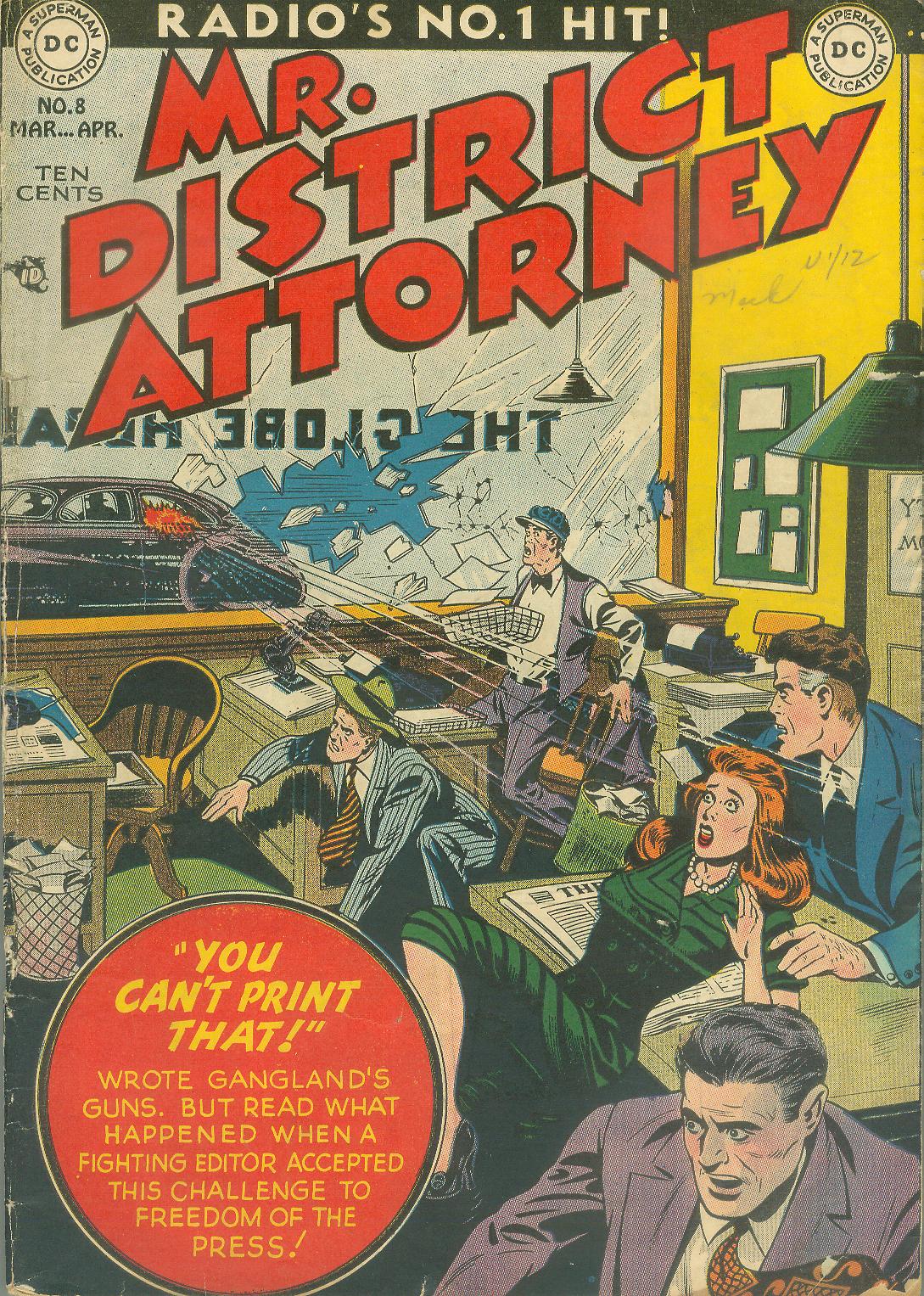 Read online Mr. District Attorney comic -  Issue #8 - 1
