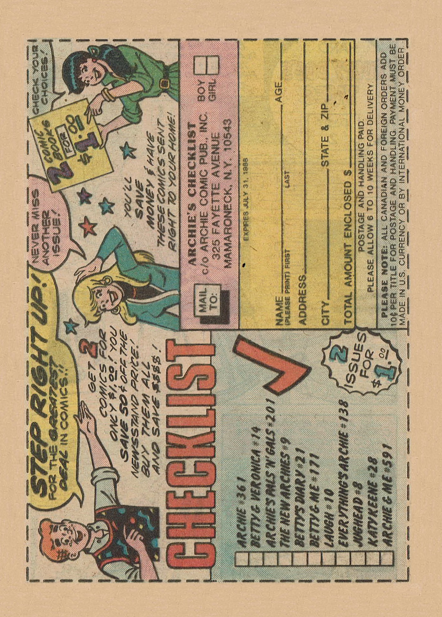 Read online Archie Annual Digest Magazine comic -  Issue #53 - 81