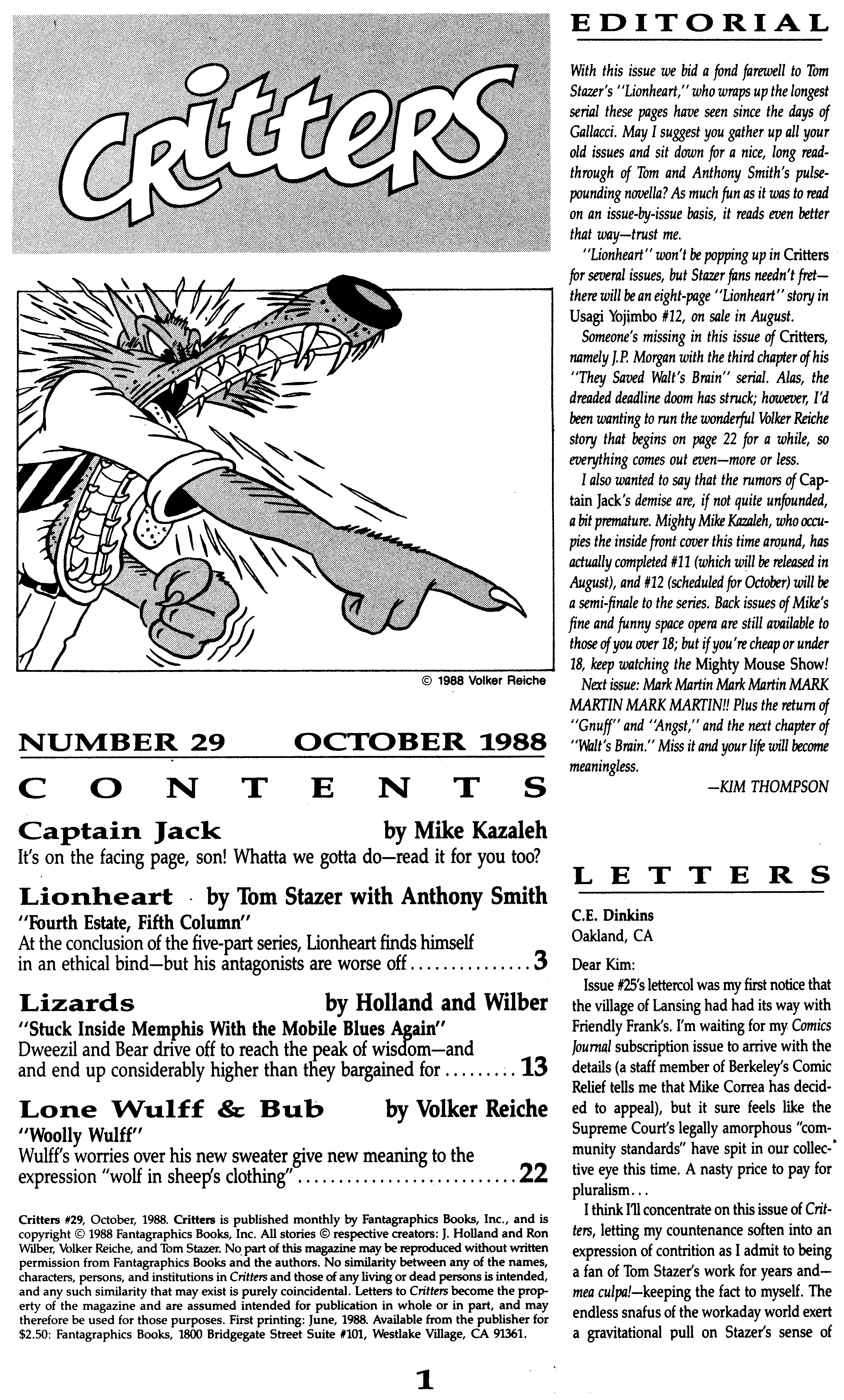 Read online Critters comic -  Issue #29 - 3