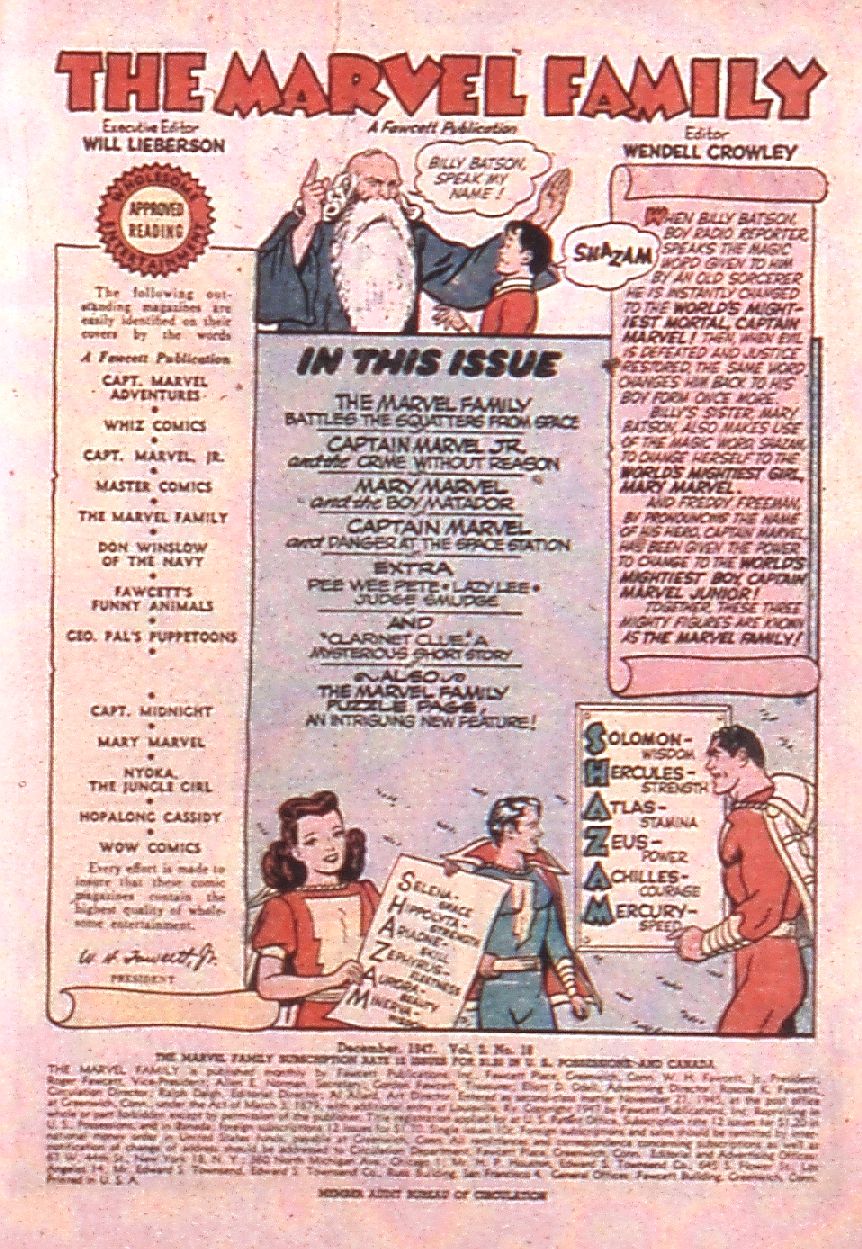 The Marvel Family issue 18 - Page 3