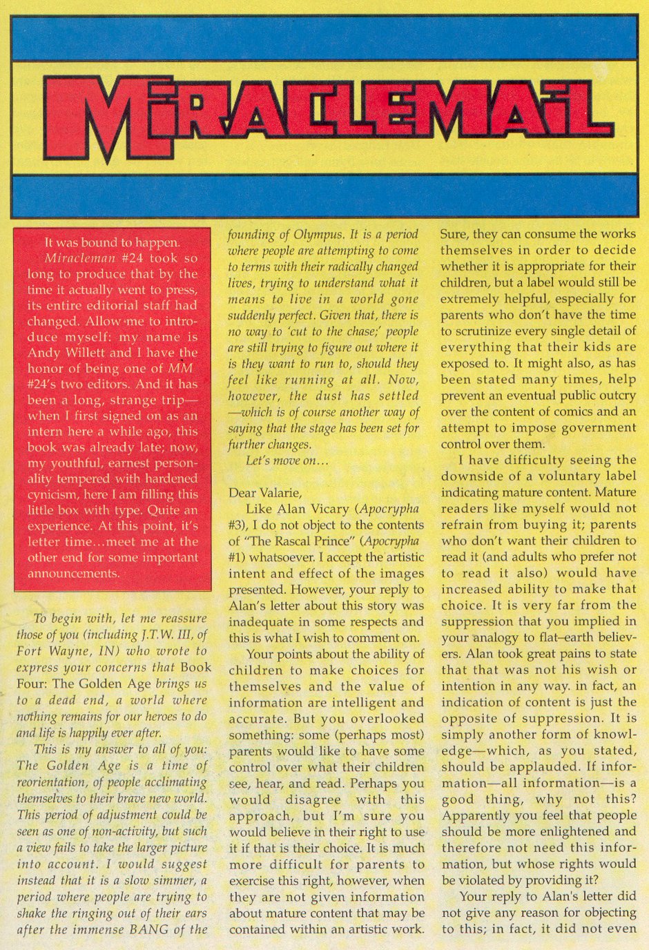 Read online Miracleman (1985) comic -  Issue #24 - 27