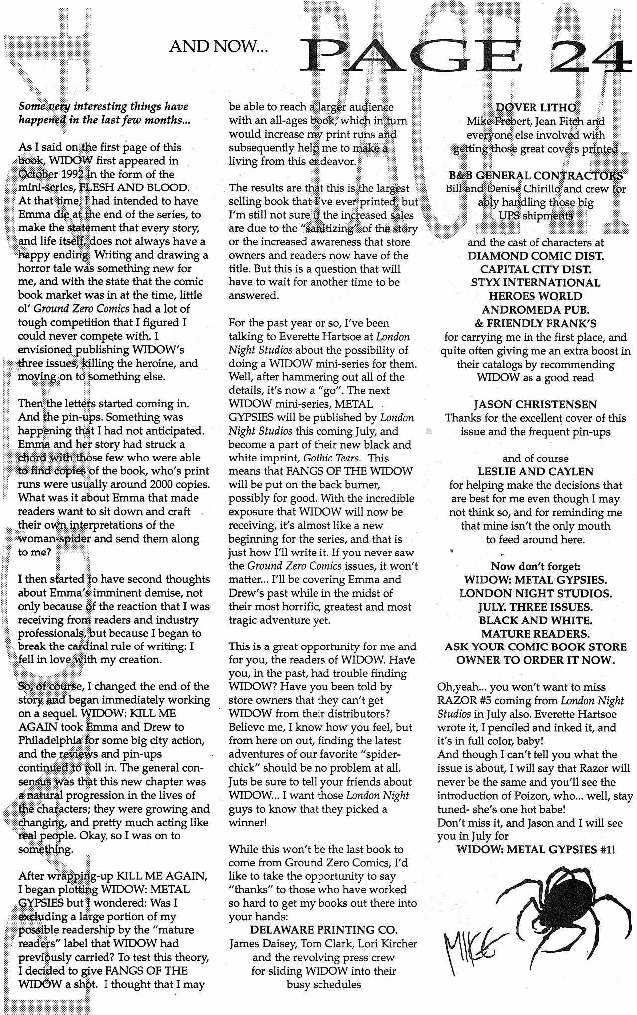 Read online Fangs of the Widow comic -  Issue #1 - 26
