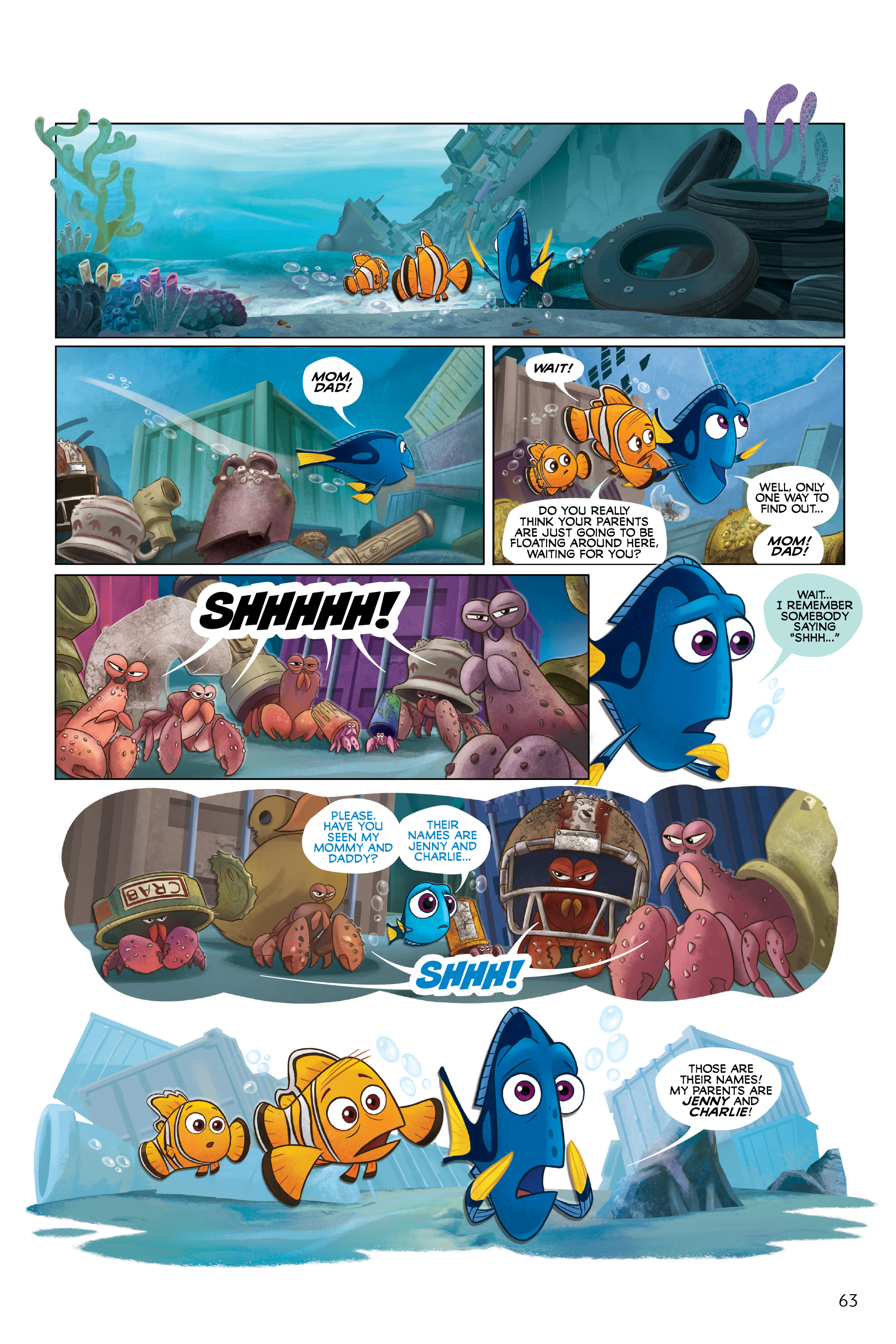 Read online Disney/PIXAR Finding Nemo and Finding Dory: The Story of the Movies in Comics comic -  Issue # TPB - 63