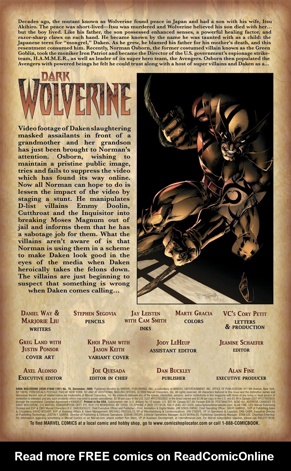 Read online Dark Wolverine comic -  Issue #79 - 2