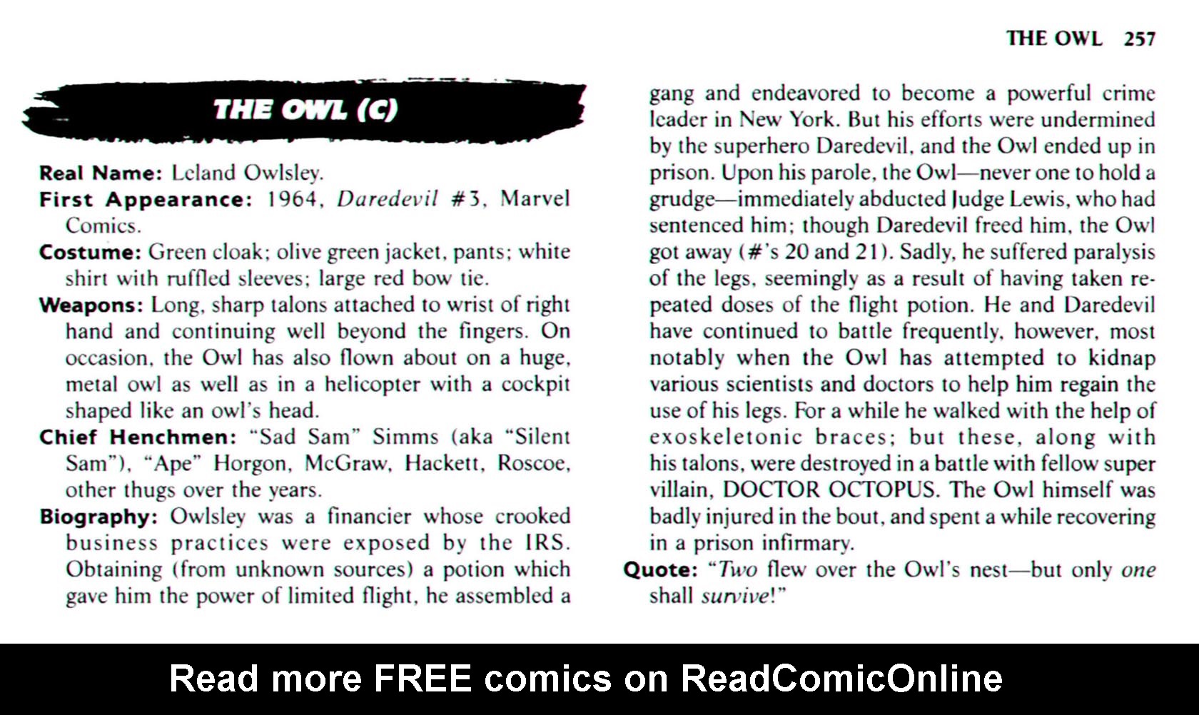 Read online The Encyclopedia of Super Villains comic -  Issue # TPB (Part 2) - 32