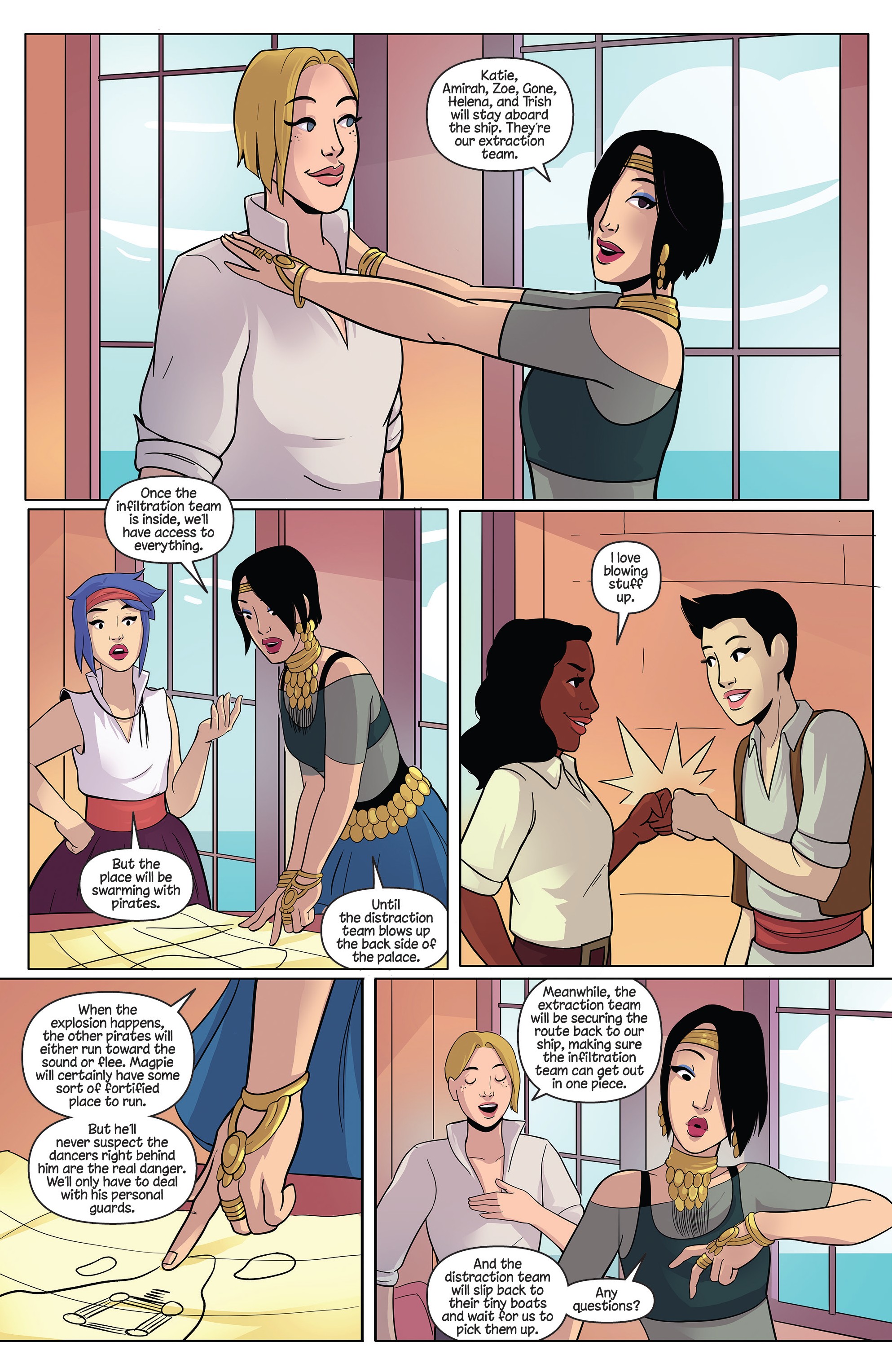 Read online Princeless Raven Year Two: Love and Revenge comic -  Issue # _TPB Assault On Golden Rock - 46