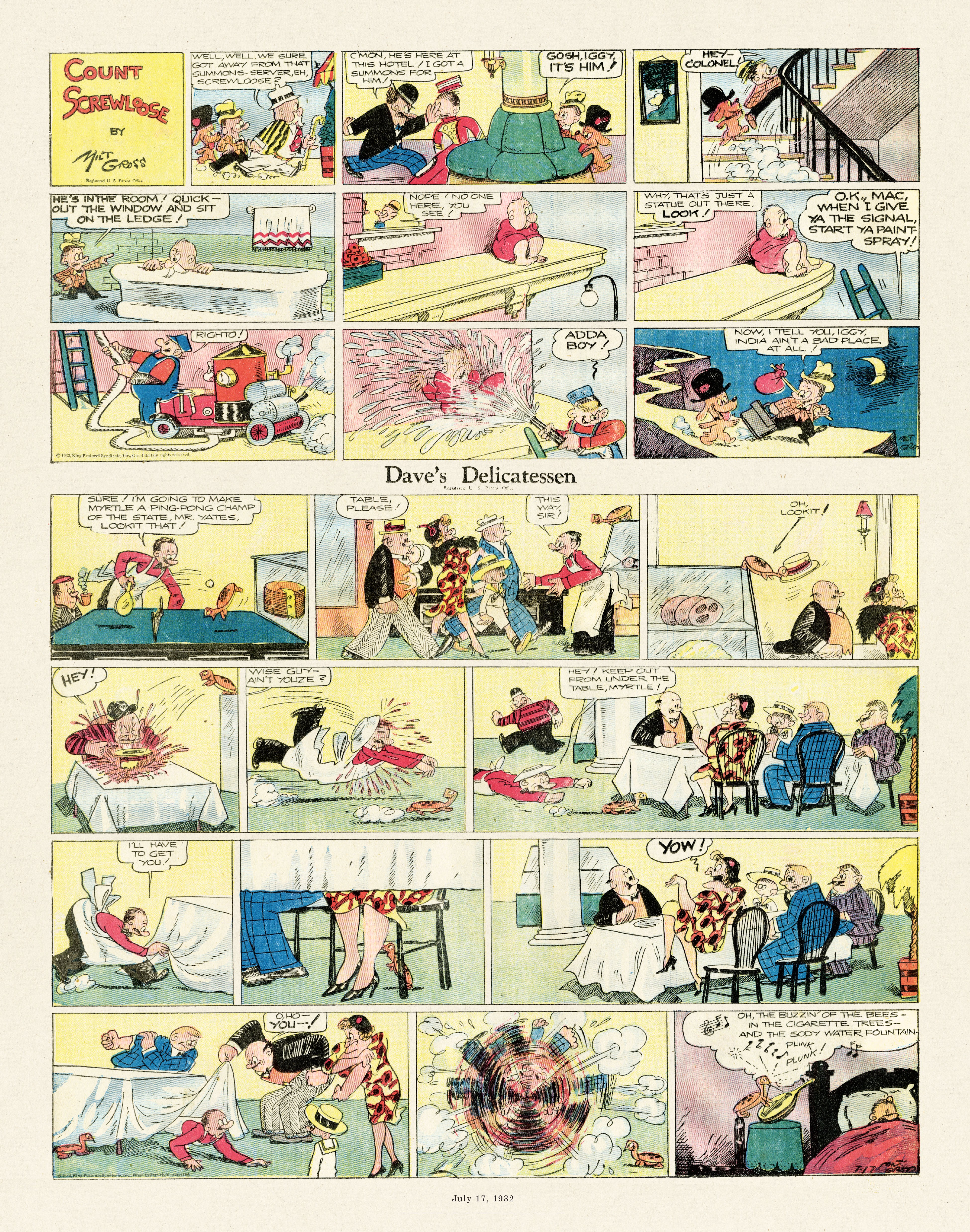 Read online Gross Exaggerations: The Meshuga Comic Strips of Milt Gross comic -  Issue # TPB - 111