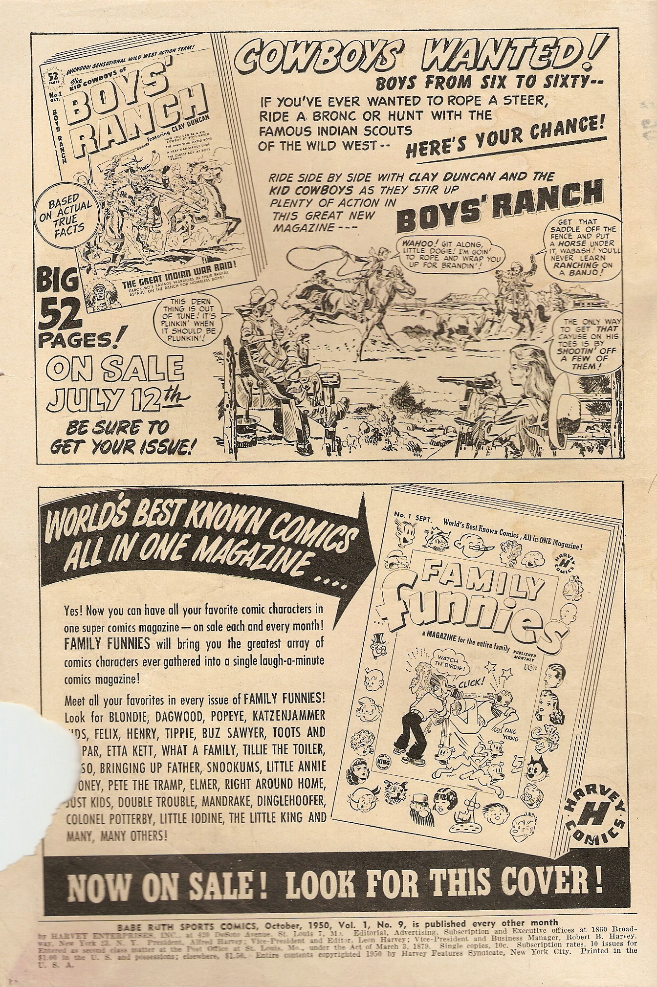 Read online Babe Ruth Sports Comics comic -  Issue #9 - 2