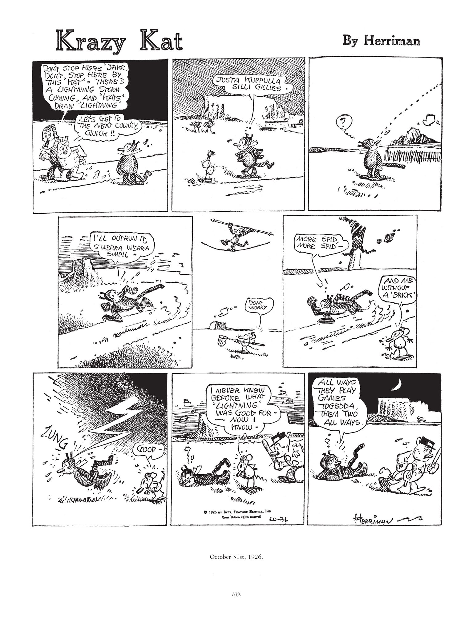 Read online Krazy & Ignatz comic -  Issue # TPB 4 - 110