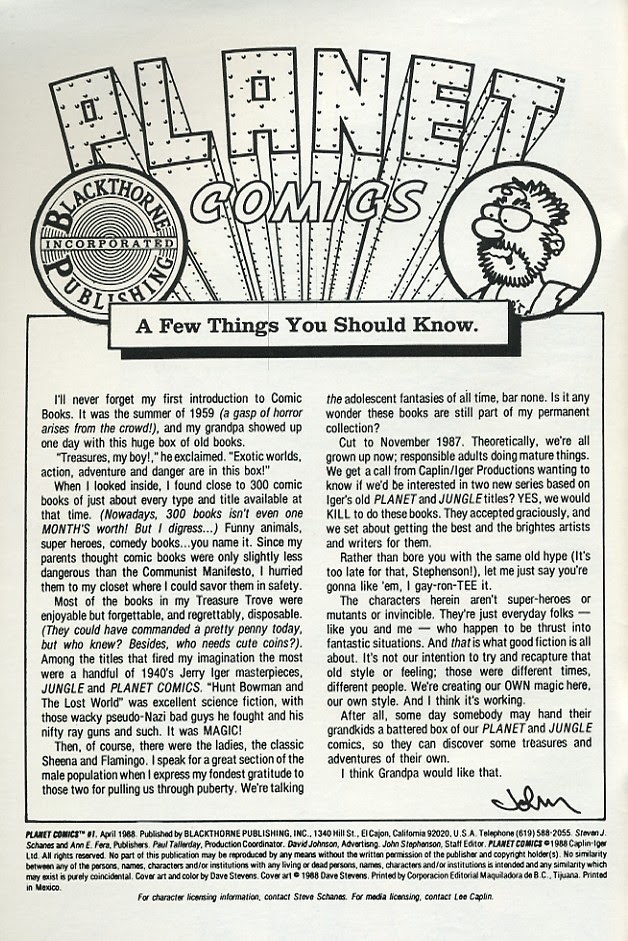 Read online Planet Comics (1988) comic -  Issue #1 - 2