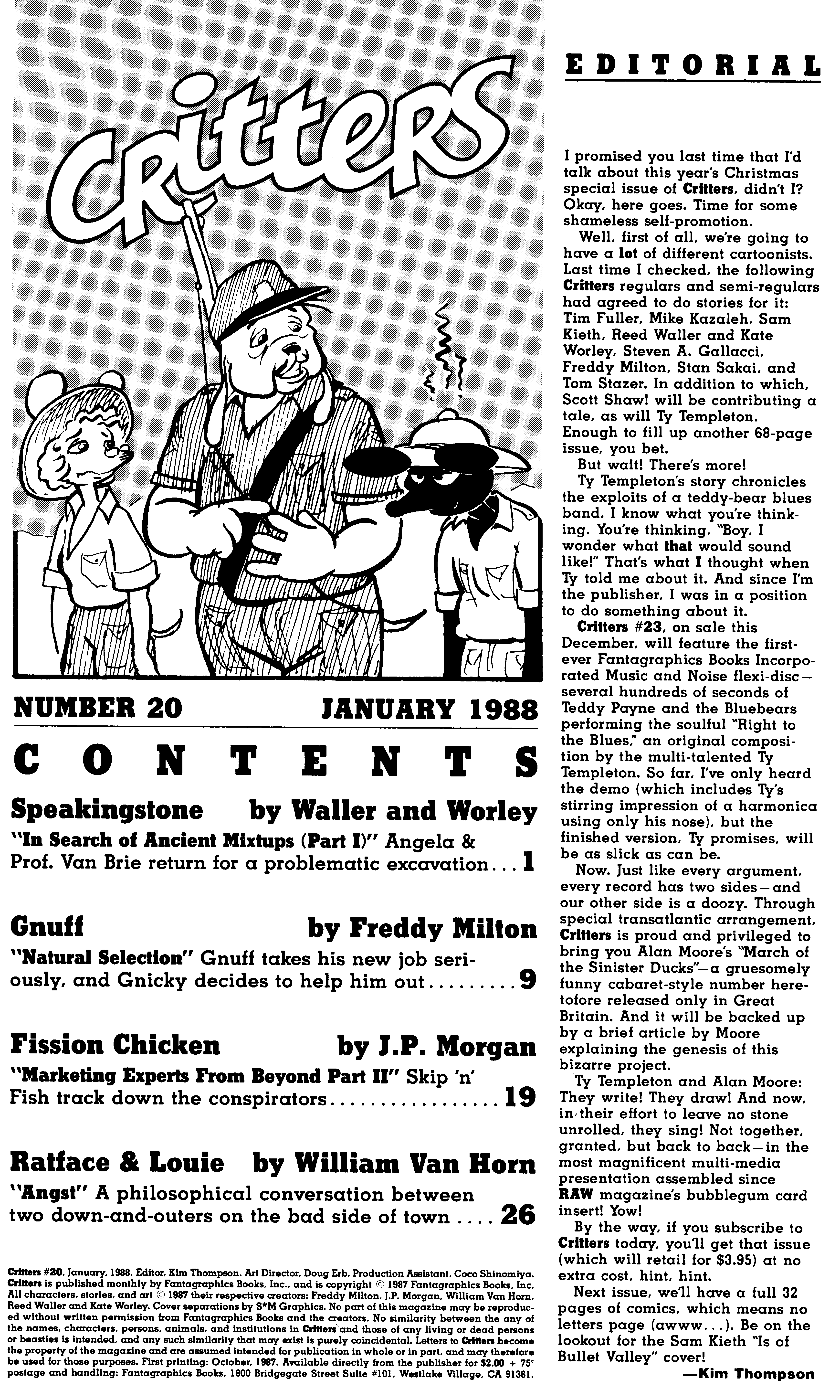 Read online Critters comic -  Issue #20 - 2