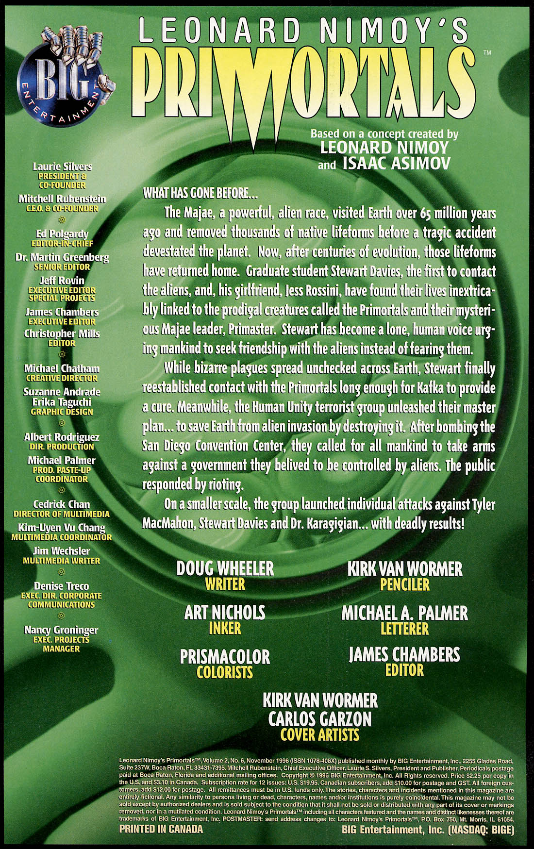 Read online Leonard Nimoy's Primortals (1996) comic -  Issue #6 - 2