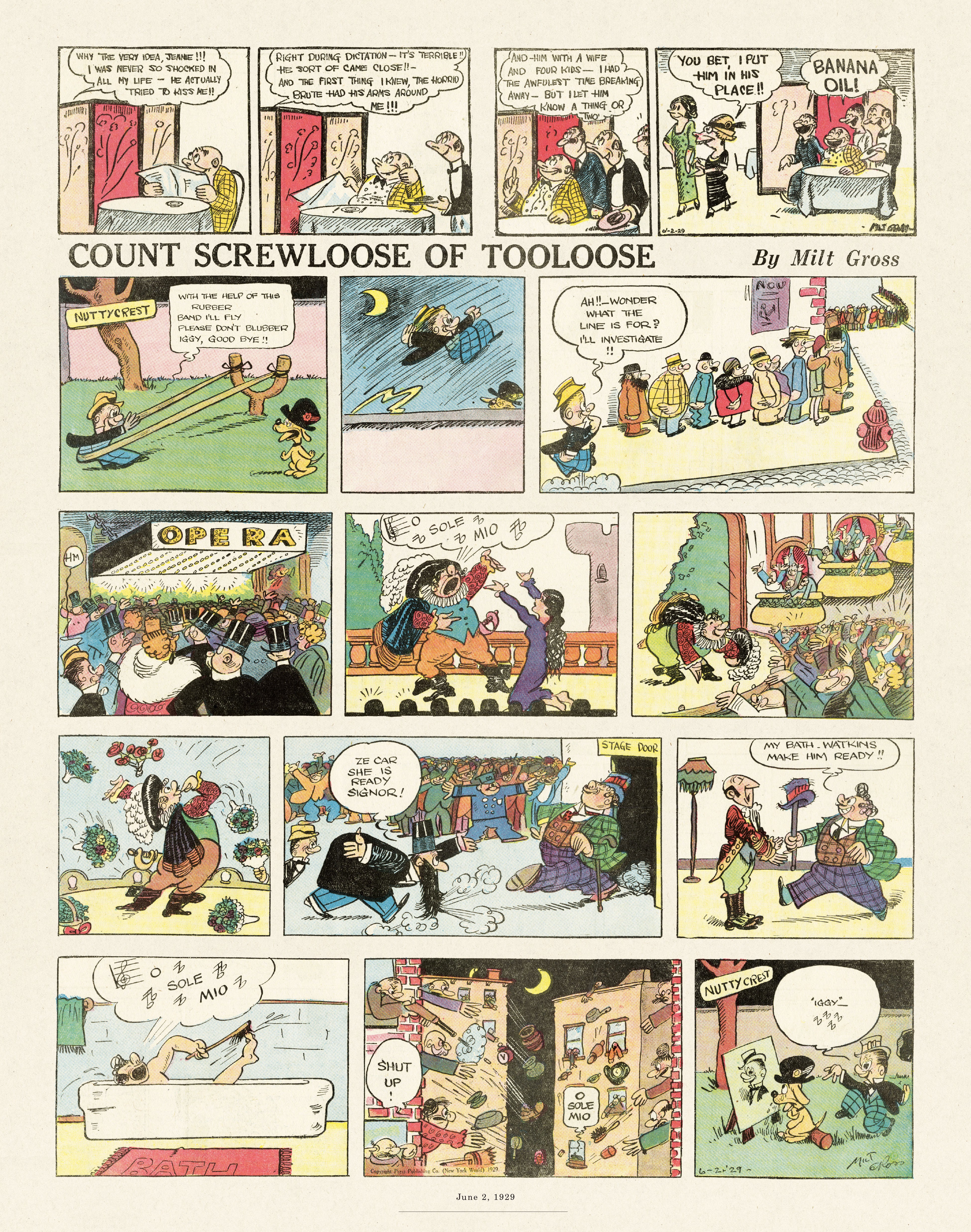 Read online Gross Exaggerations: The Meshuga Comic Strips of Milt Gross comic -  Issue # TPB - 77