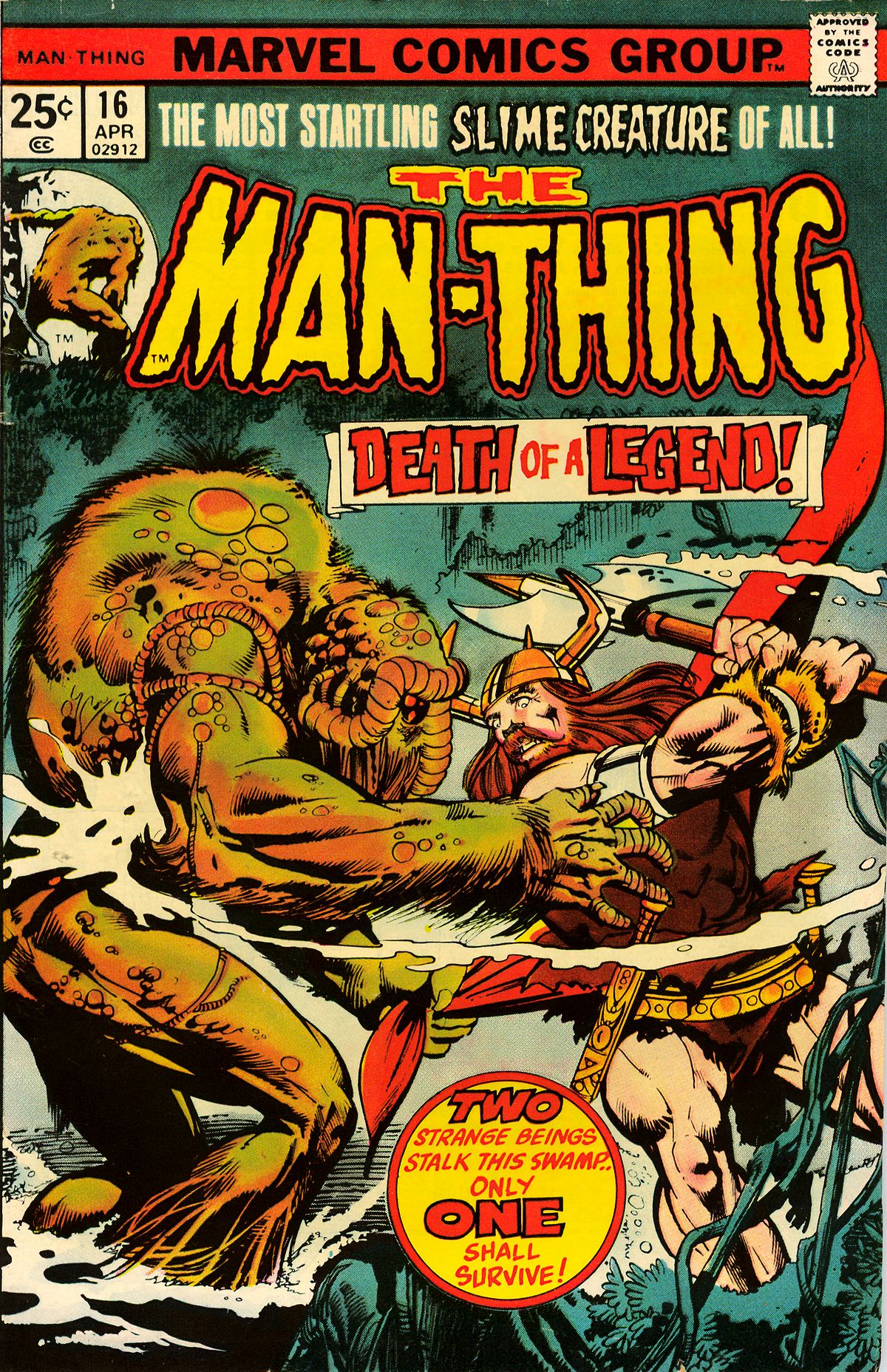 Read online Man-Thing (1974) comic -  Issue #16 - 1