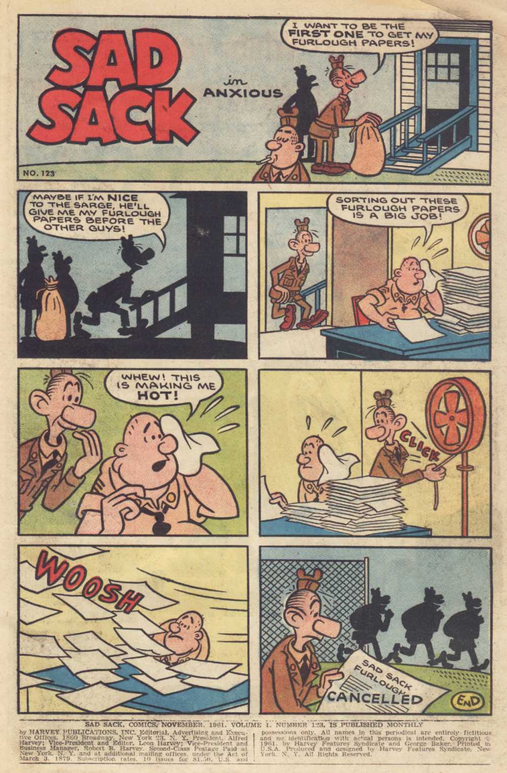 Read online Sad Sack comic -  Issue #123 - 2