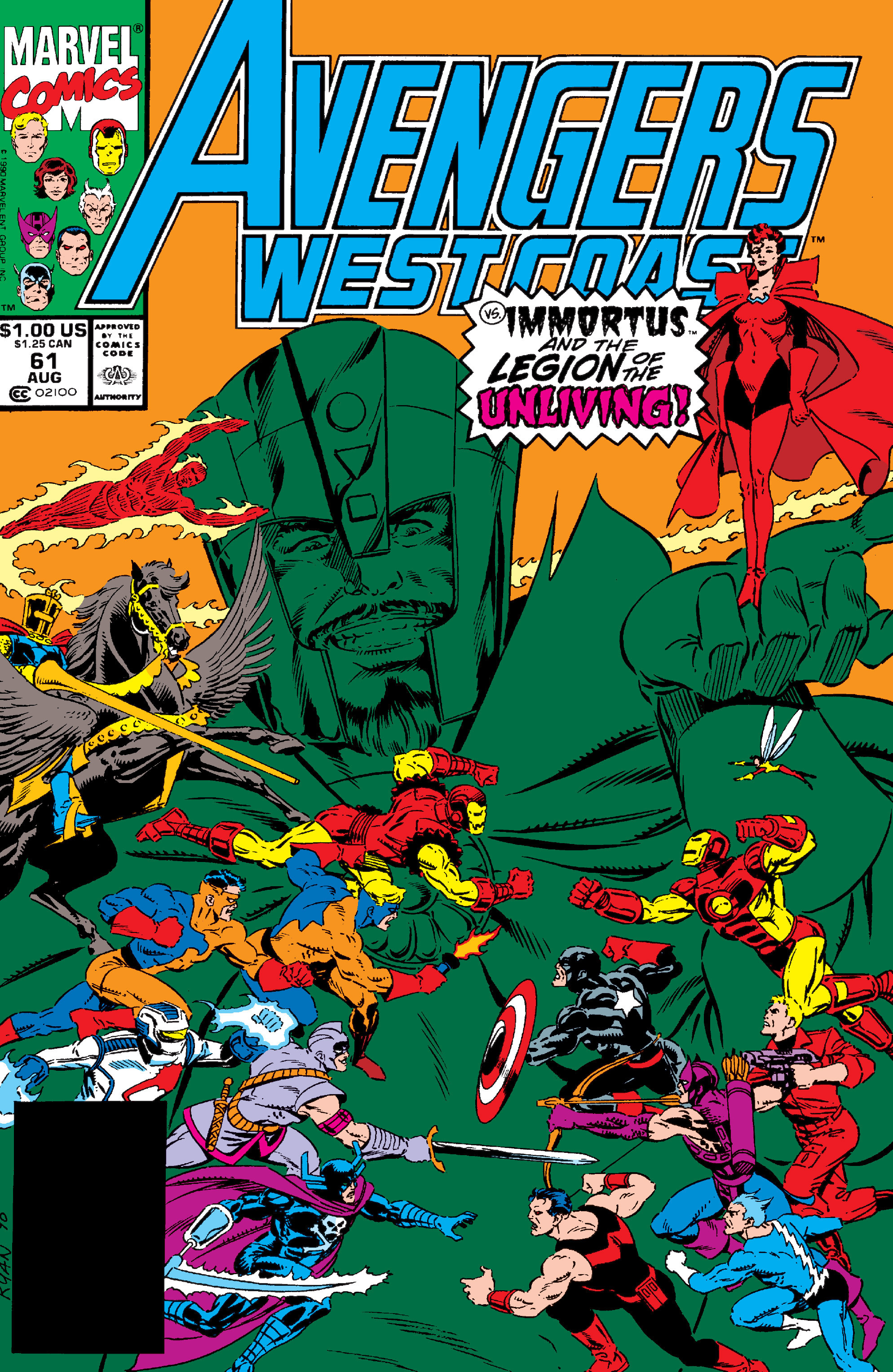 Read online Avengers West Coast (1989) comic -  Issue #61 - 1