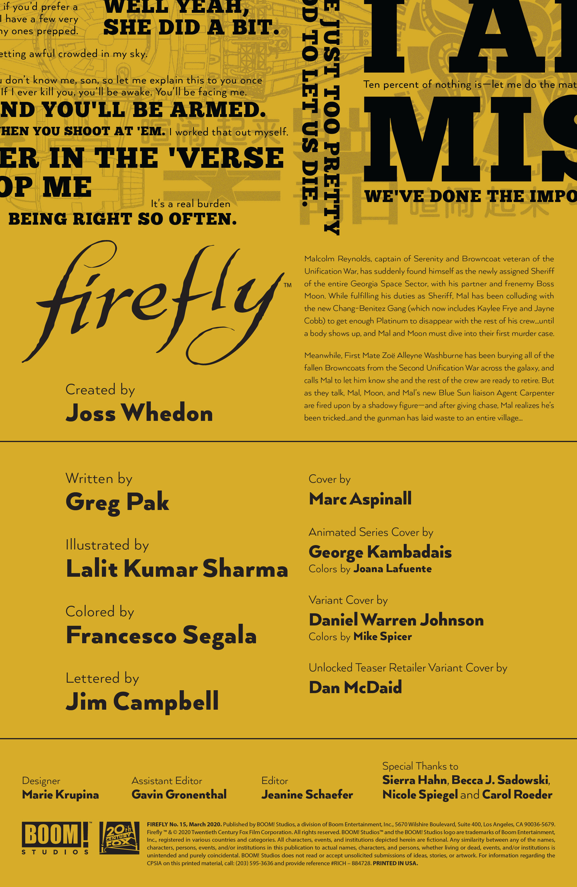 Read online Firefly comic -  Issue #15 - 2