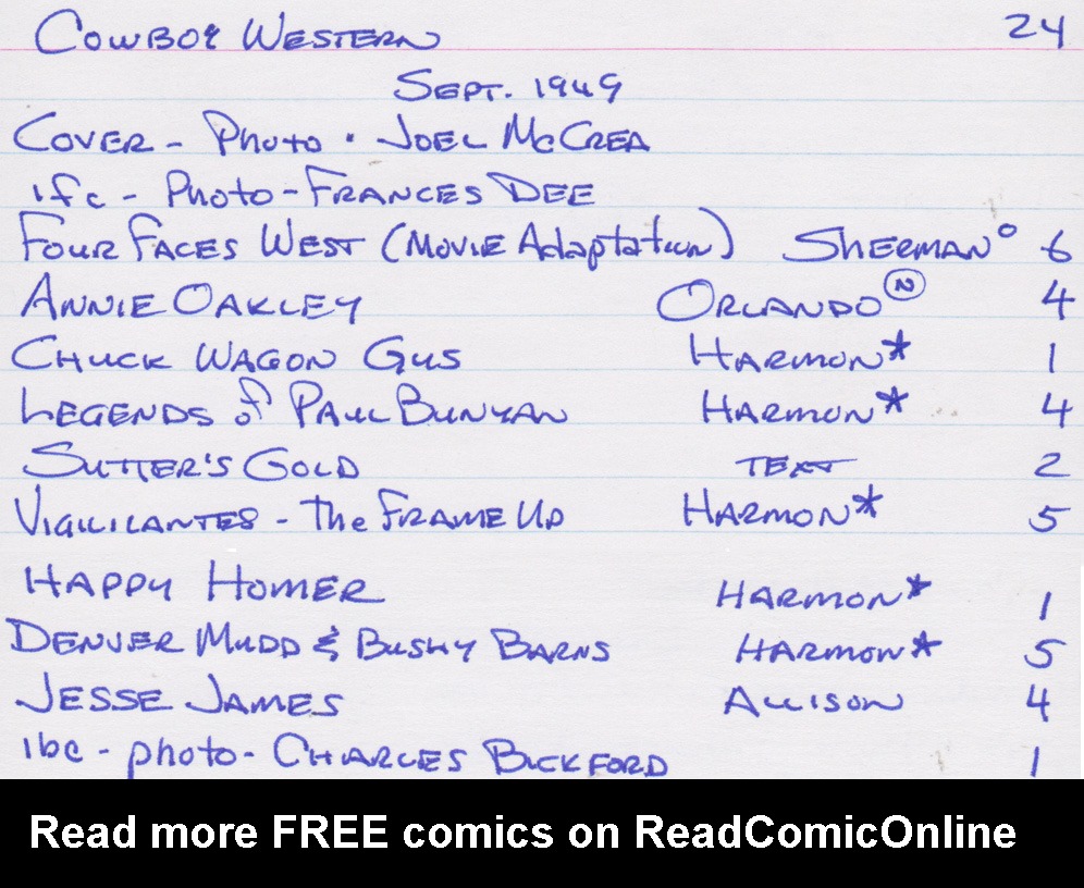 Read online Cowboy Western Comics (1948) comic -  Issue #24 - 37