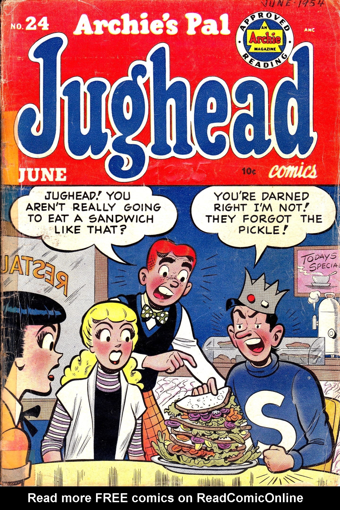 Read online Archie's Pal Jughead comic -  Issue #24 - 1