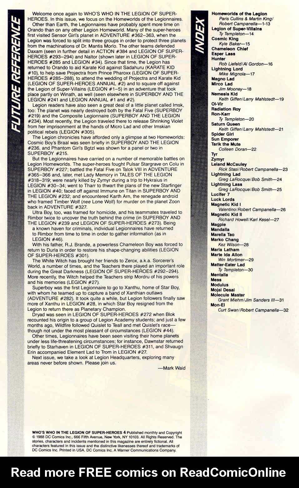Read online Who's Who in the Legion of Super-Heroes comic -  Issue #4 - 2