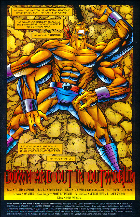Read online Mortal Kombat: GORO, Prince of Pain comic -  Issue #2 - 2