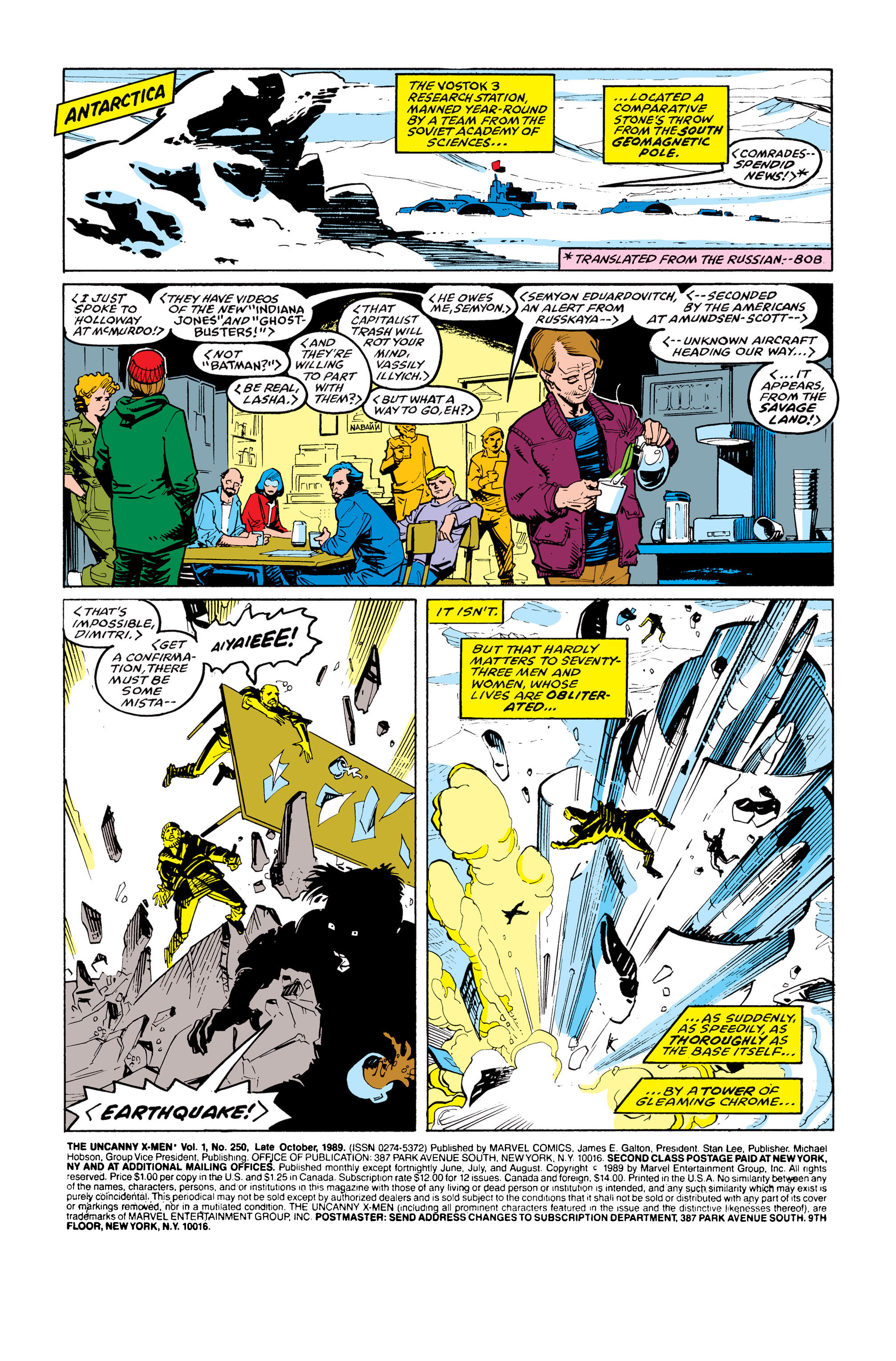 Uncanny X-Men (1963) 250 Page 1