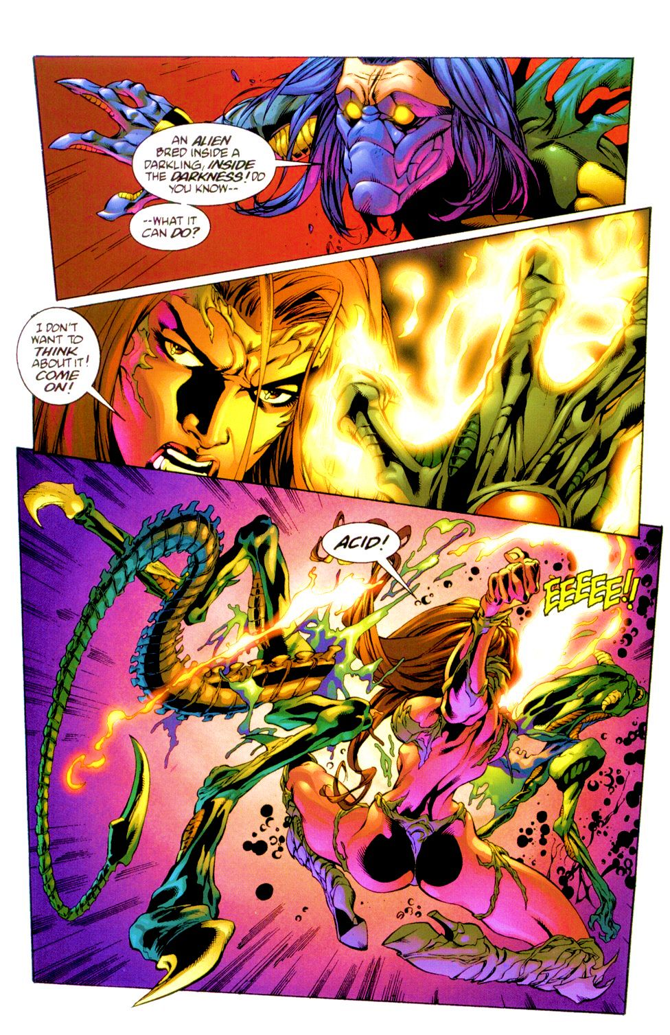 Read online Witchblade/Aliens/The Darkness/Predator: Mindhunter comic -  Issue #3 - 4