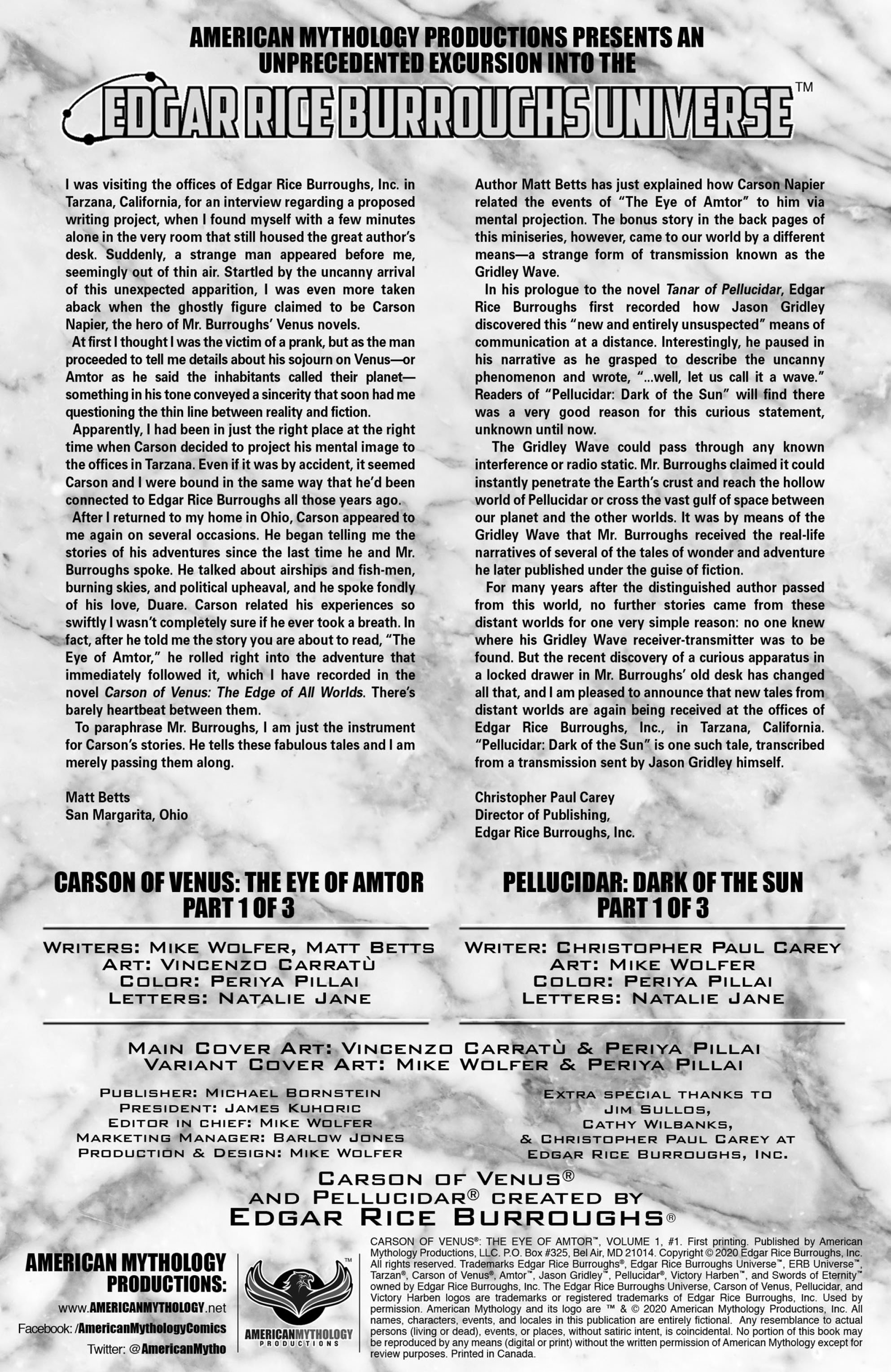 Read online Carson of Venus Eye of Amtor comic -  Issue #1 - 2