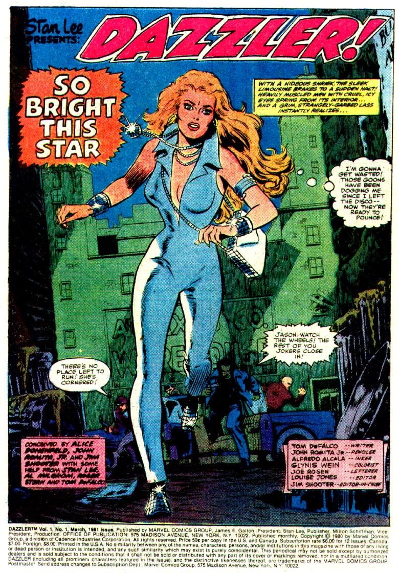Read online Dazzler (1981) comic -  Issue #1 - 2