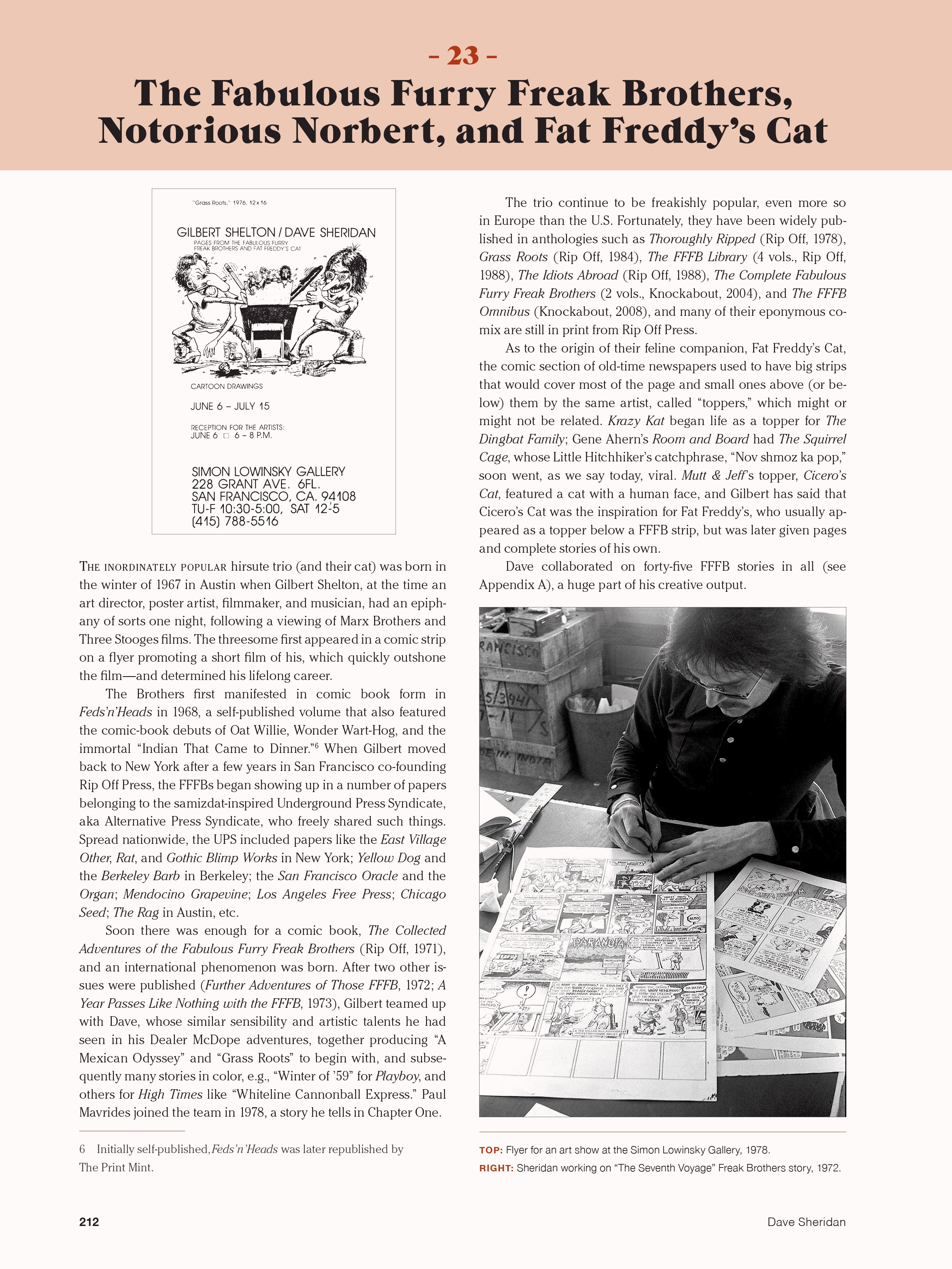 Read online Dave Sheridan: Life with Dealer McDope, the Leather Nun, and the Fabulous Furry Freak Brothers comic -  Issue # TPB (Part 3) - 24