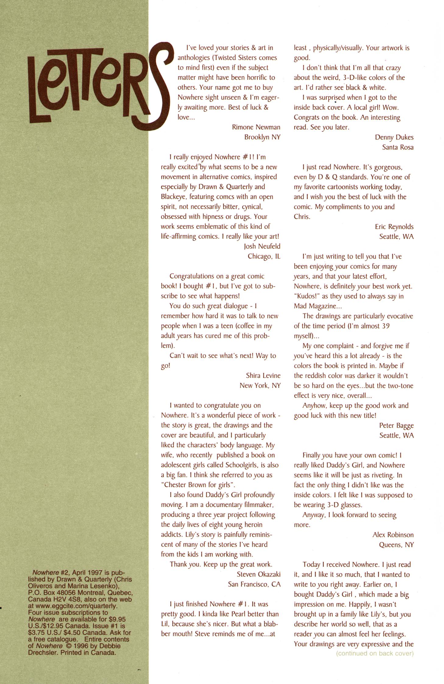 Read online Nowhere comic -  Issue #2 - 2