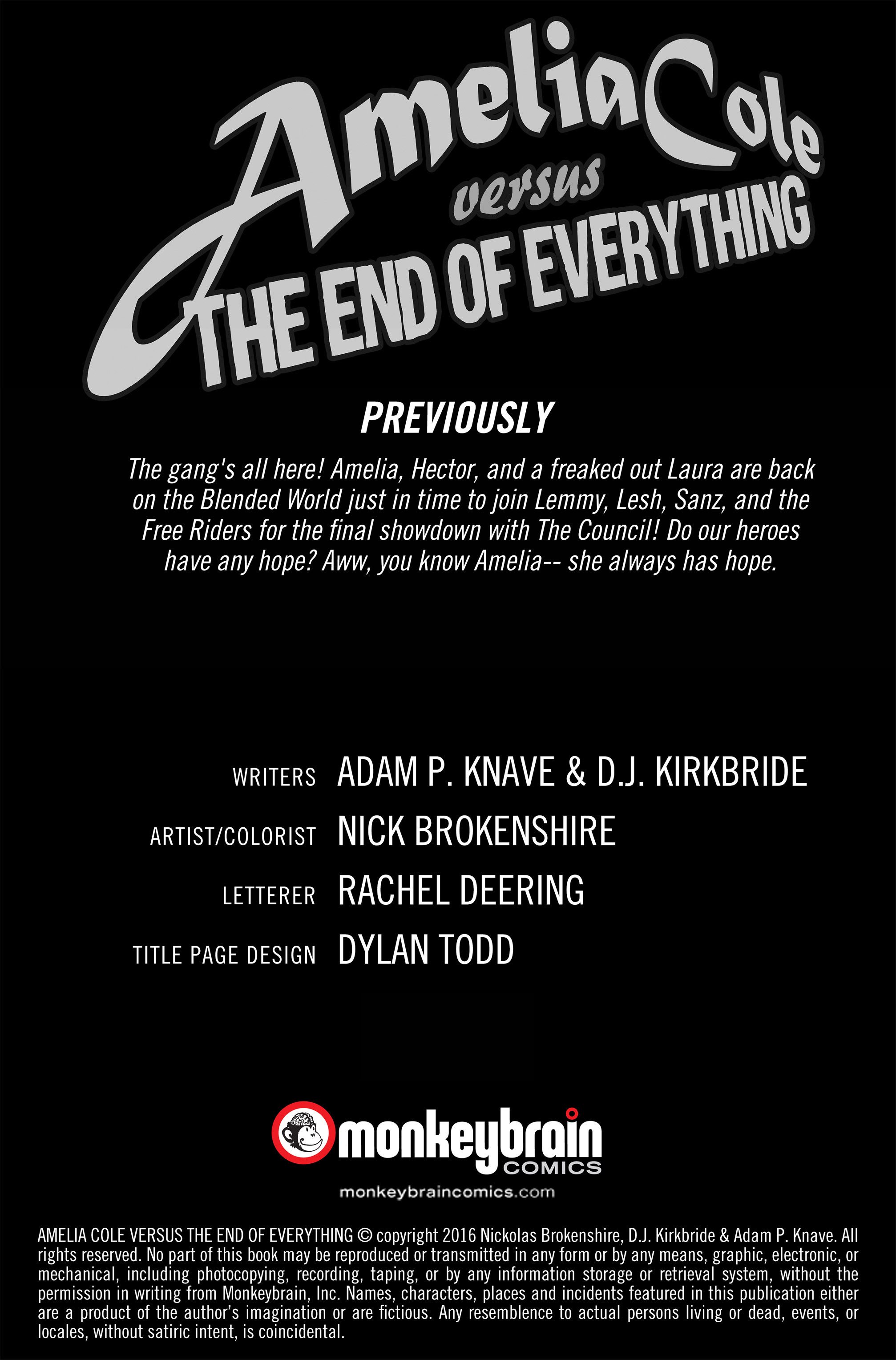 Read online Amelia Cole Versus The End of Everything comic -  Issue #26 - 2