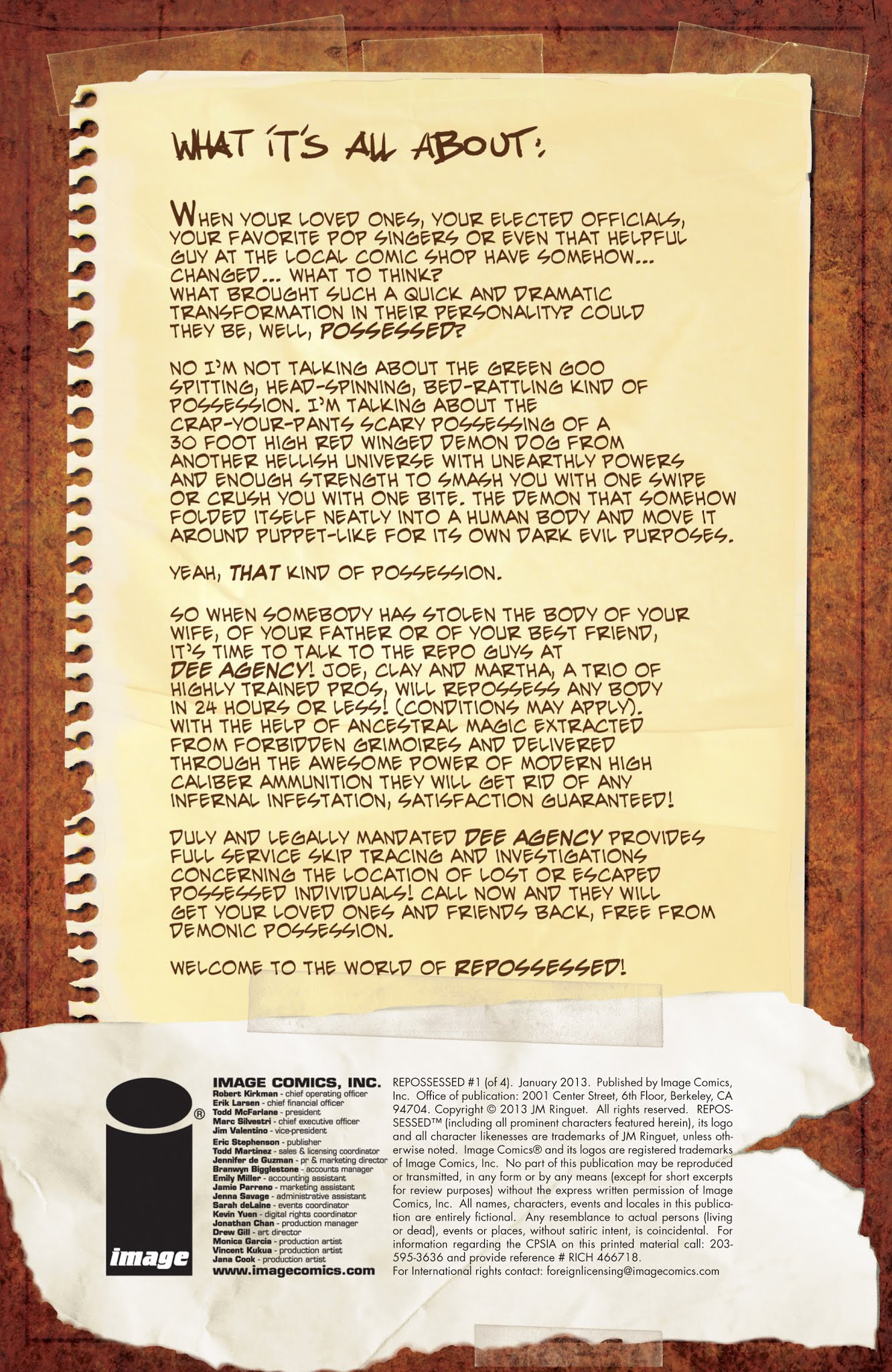 Read online Repossessed comic -  Issue #1 - 2