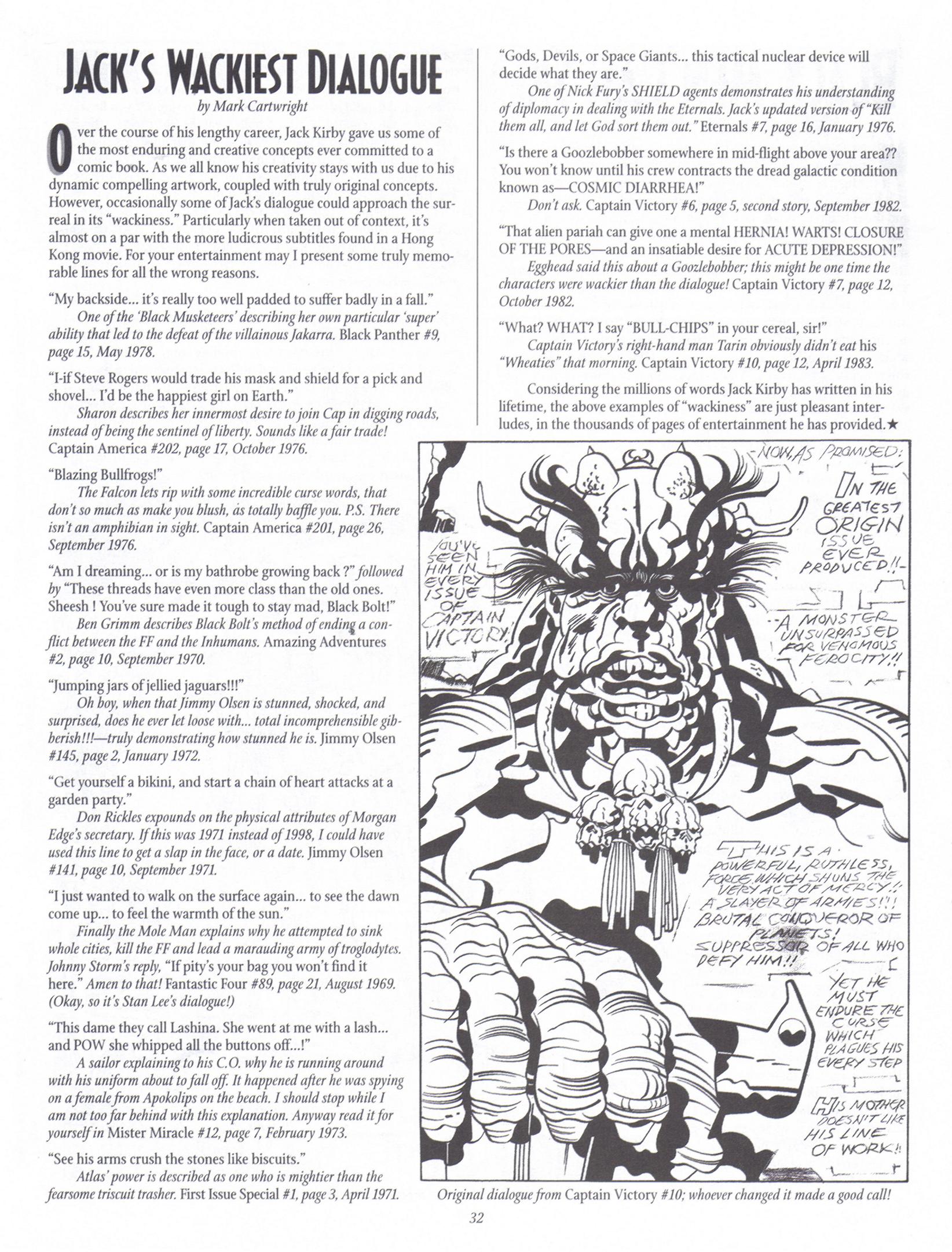 Read online The Jack Kirby Collector comic -  Issue #21 - 32