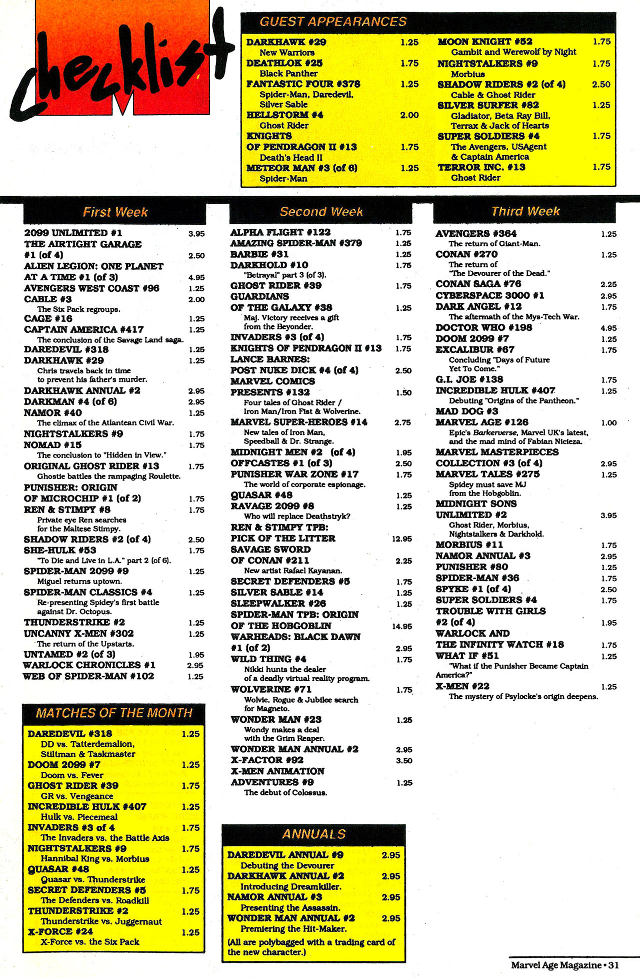 Read online Marvel Age comic -  Issue #125 - 30