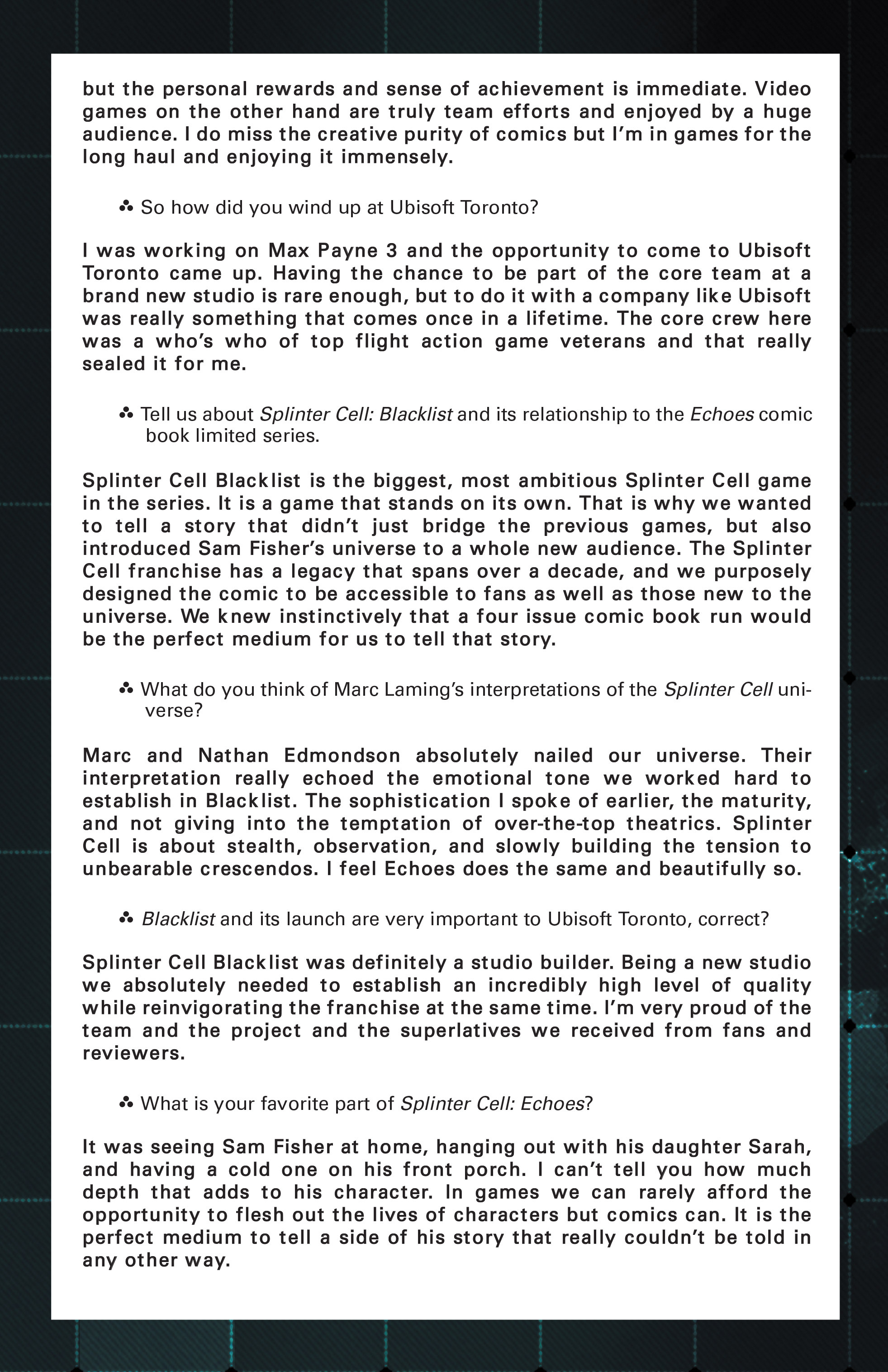 Read online Tom Clancy's Splinter Cell: Echoes comic -  Issue #3 - 28