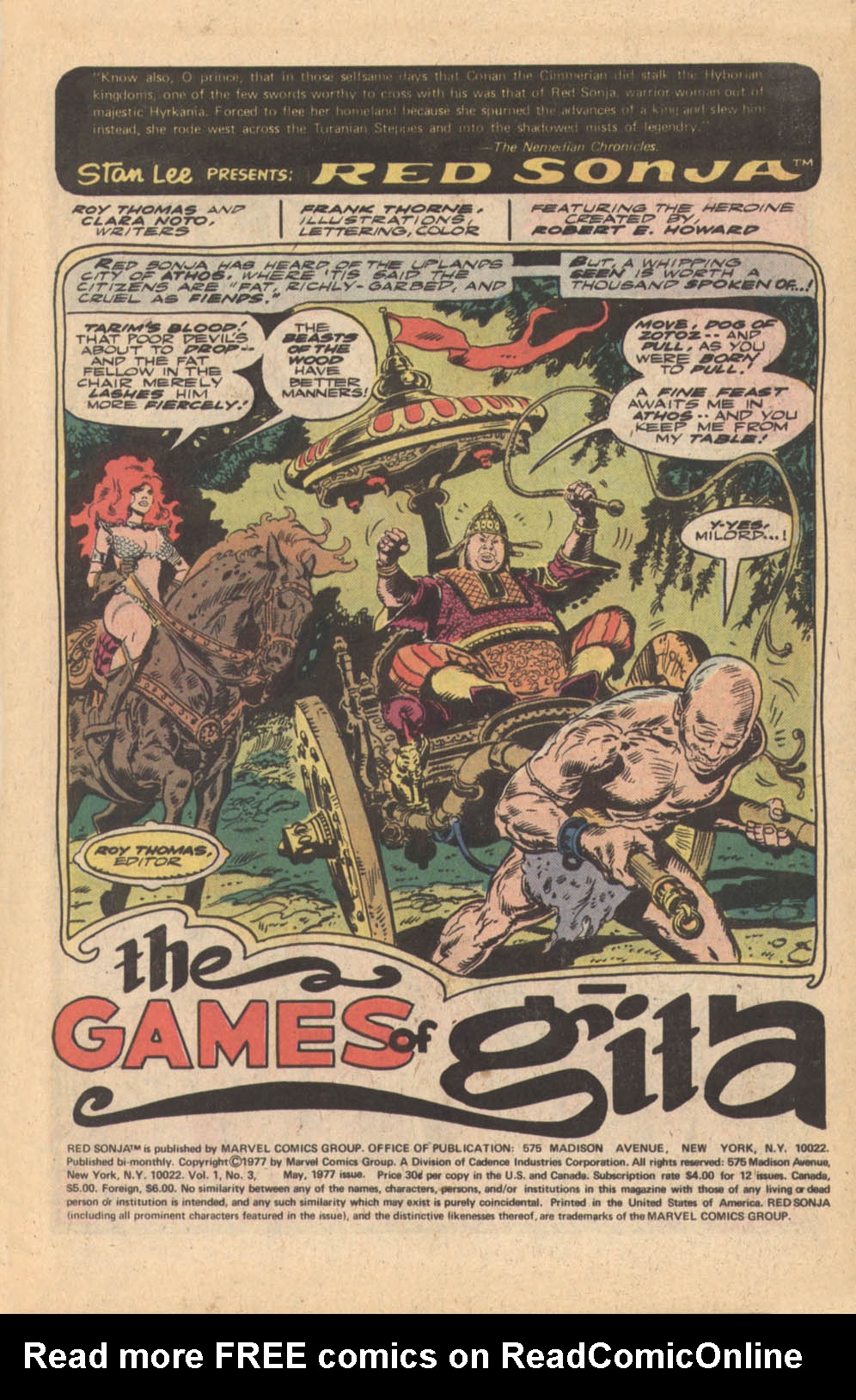 Read online Red Sonja (1977) comic -  Issue #3 - 2