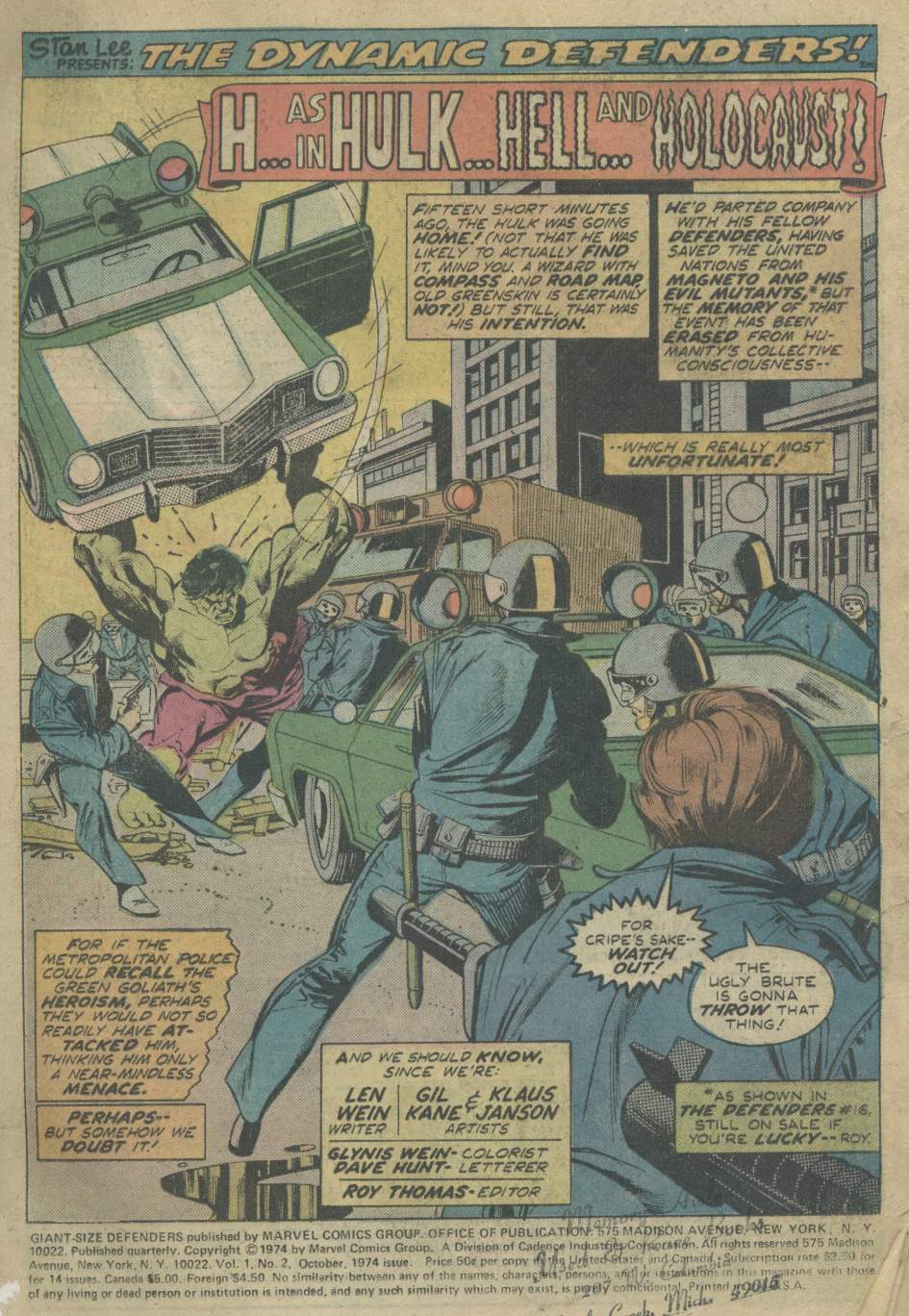 Read online Giant-Size Defenders comic -  Issue #2 - 2