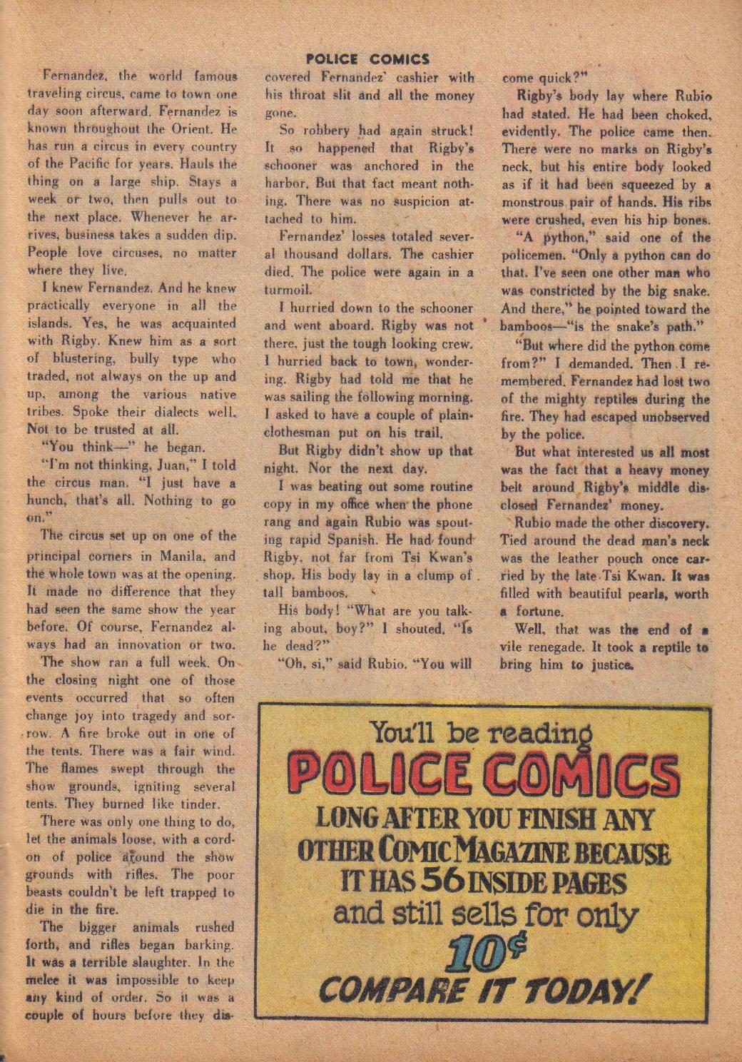 Read online Police Comics comic -  Issue #50 - 41