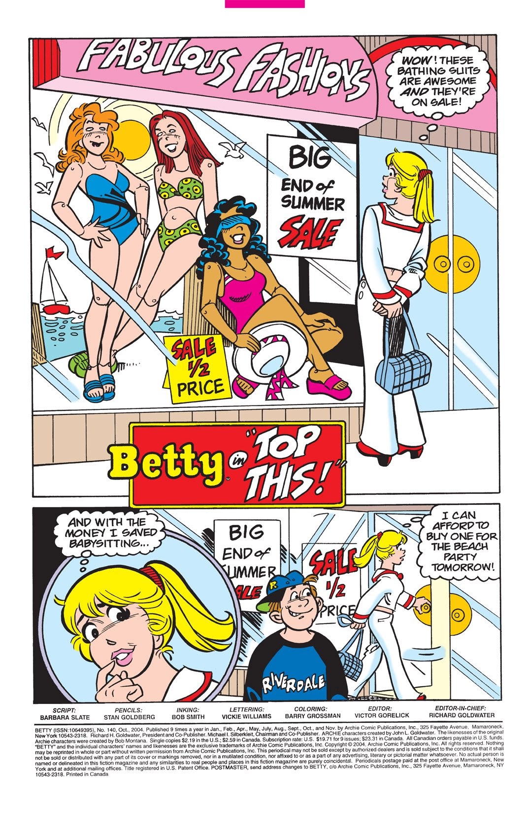 Read online Betty comic -  Issue #140 - 2